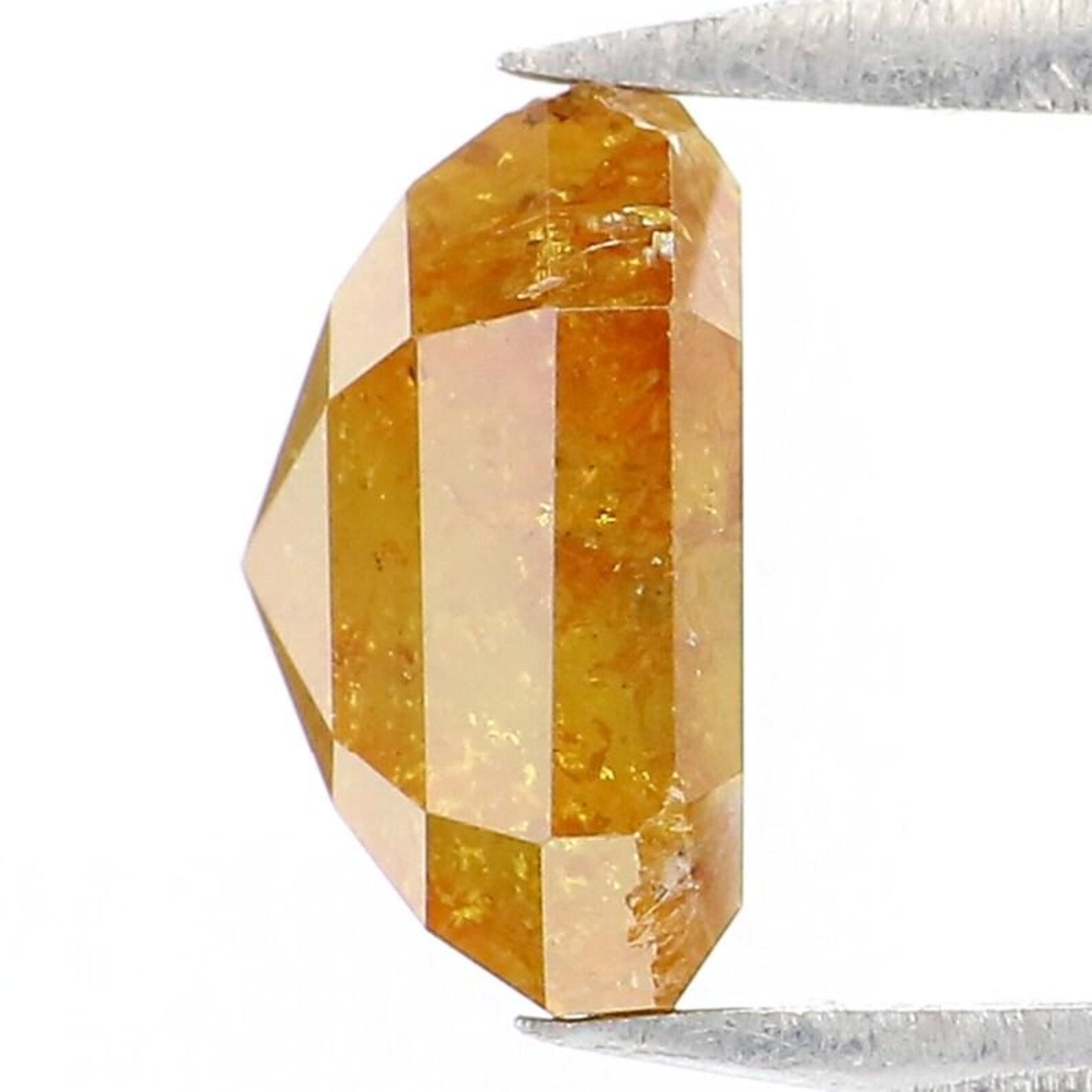 1.65 Ct Natural Loose Emerald Shape Diamond Brown Color Emerald Cut Diamond 7.20 MM Natural Yellow Color Emerald Rose Cut Diamond NQ8421