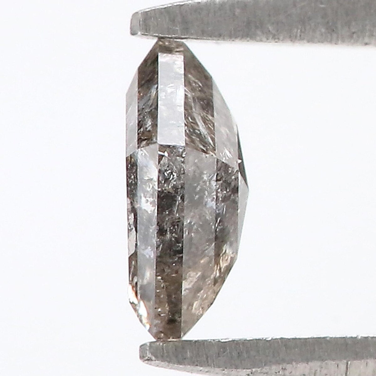 0.70 CT Natural Loose Pentagon Diamond Salt And Pepper Pentagon Diamond 6.35 MM Natural Black Gray Color Pentagon Rose Cut Diamond NQ1373