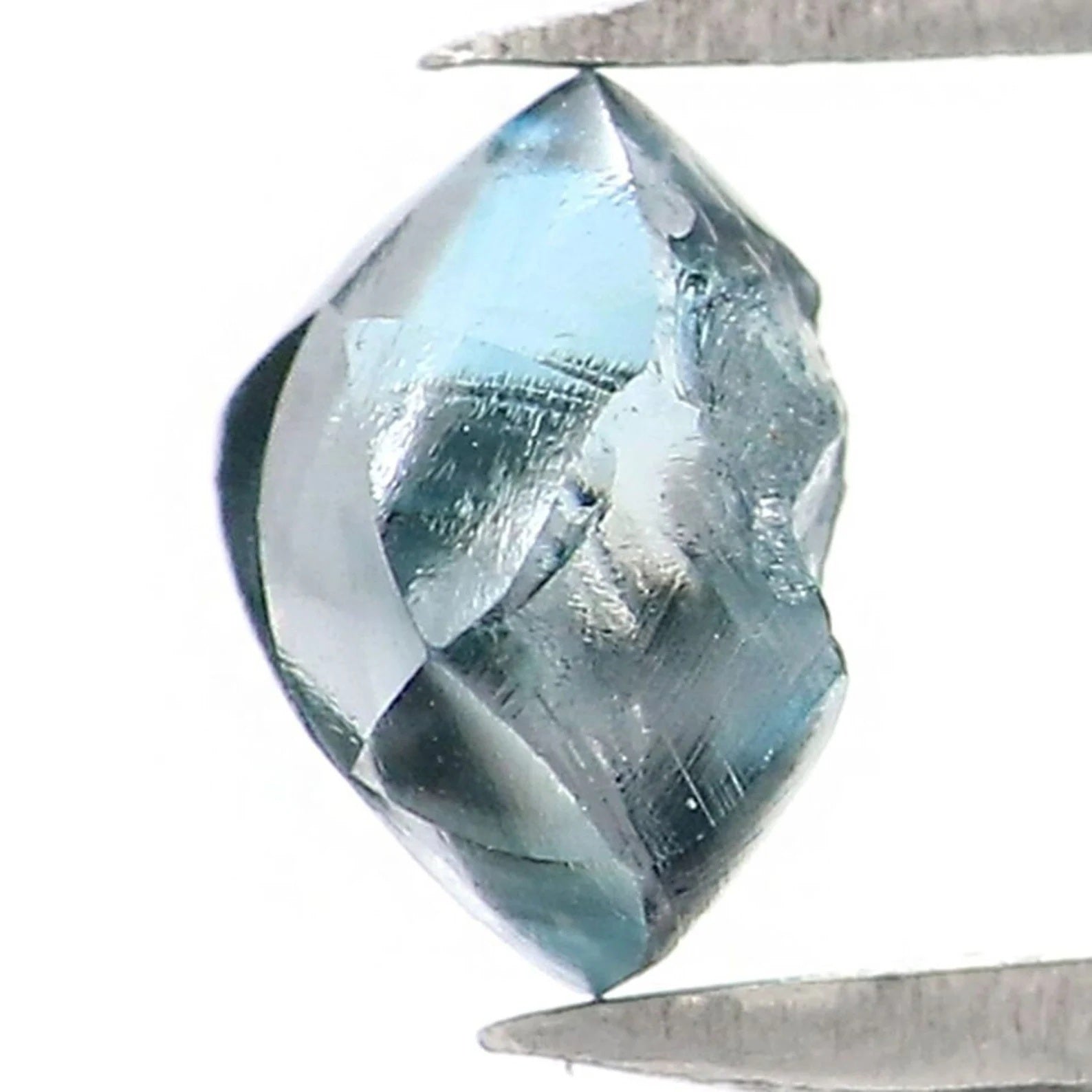 0.75 CT Natural Loose Rough Shape Diamond Blue Color Rough Cut Diamond 5.30 MM Natural Loose Diamond Blue Rough Irregular Cut Diamond NQ2051