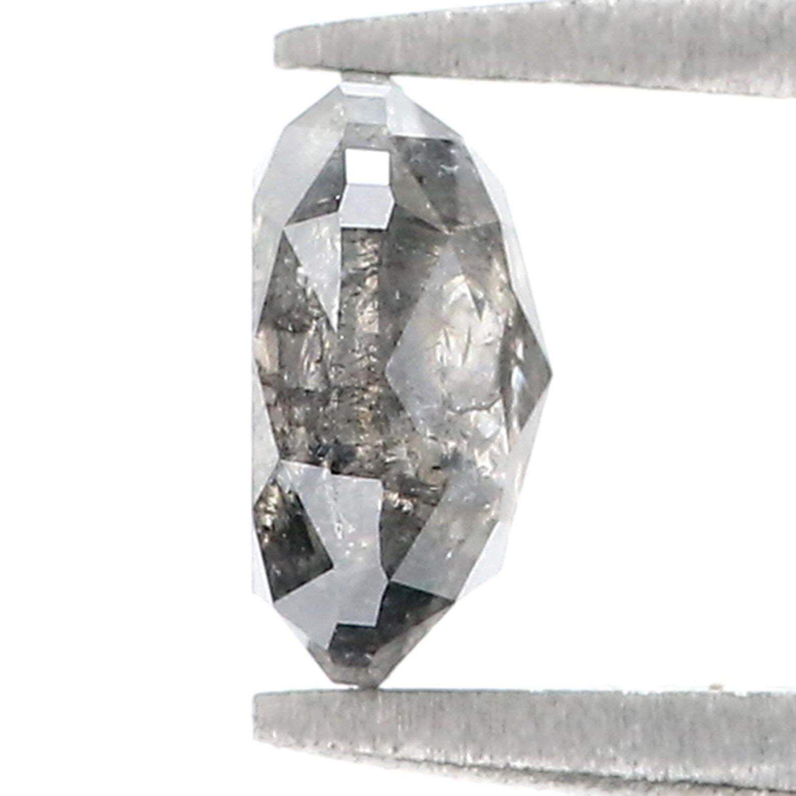 1.26 CT Natural Loose Oval Shape Diamond Grey Color Oval Shape Diamond 7.00 MM Natural Loose Diamond Grey Oval Shape Rose Cut Diamond QN9570