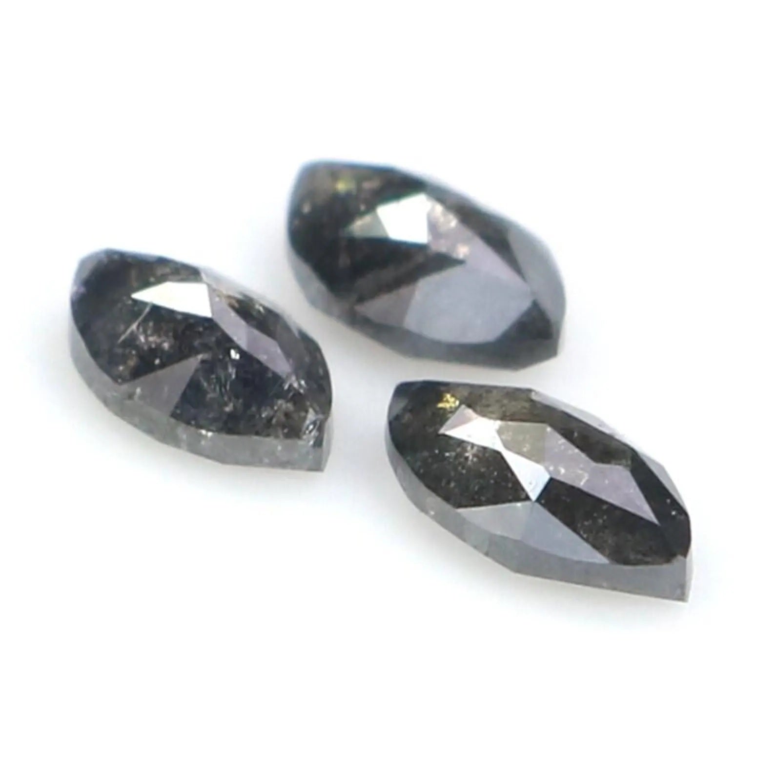 0.35 CT Natural Loose Marquise Shape Diamond Salt And Pepper Marquise Cut Diamond 4.55 MM Natural Loose Marquise Rose Cut Diamond NQ2326