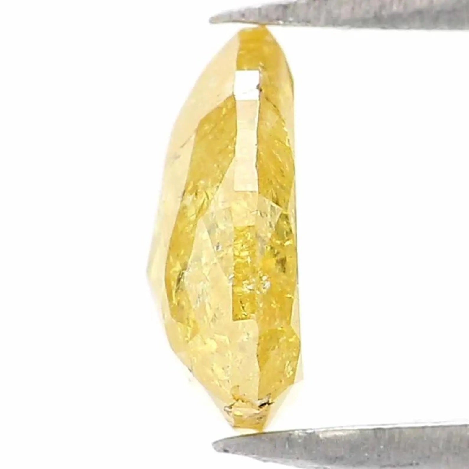 0.58 CT Natural Loose Pear Shape Diamond Yellow Color Pear Cut Diamond 6.10 MM Natural Loose Yellow Color Pear Rose Cut Diamond NQ1943