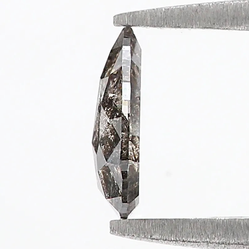 0.57 CT Natural Loose Pear Shape Diamond Salt And Pepper Pear Cut Diamond 7.60 MM Natural Loose Diamond Pear Shape Rose Cut Diamond QN968