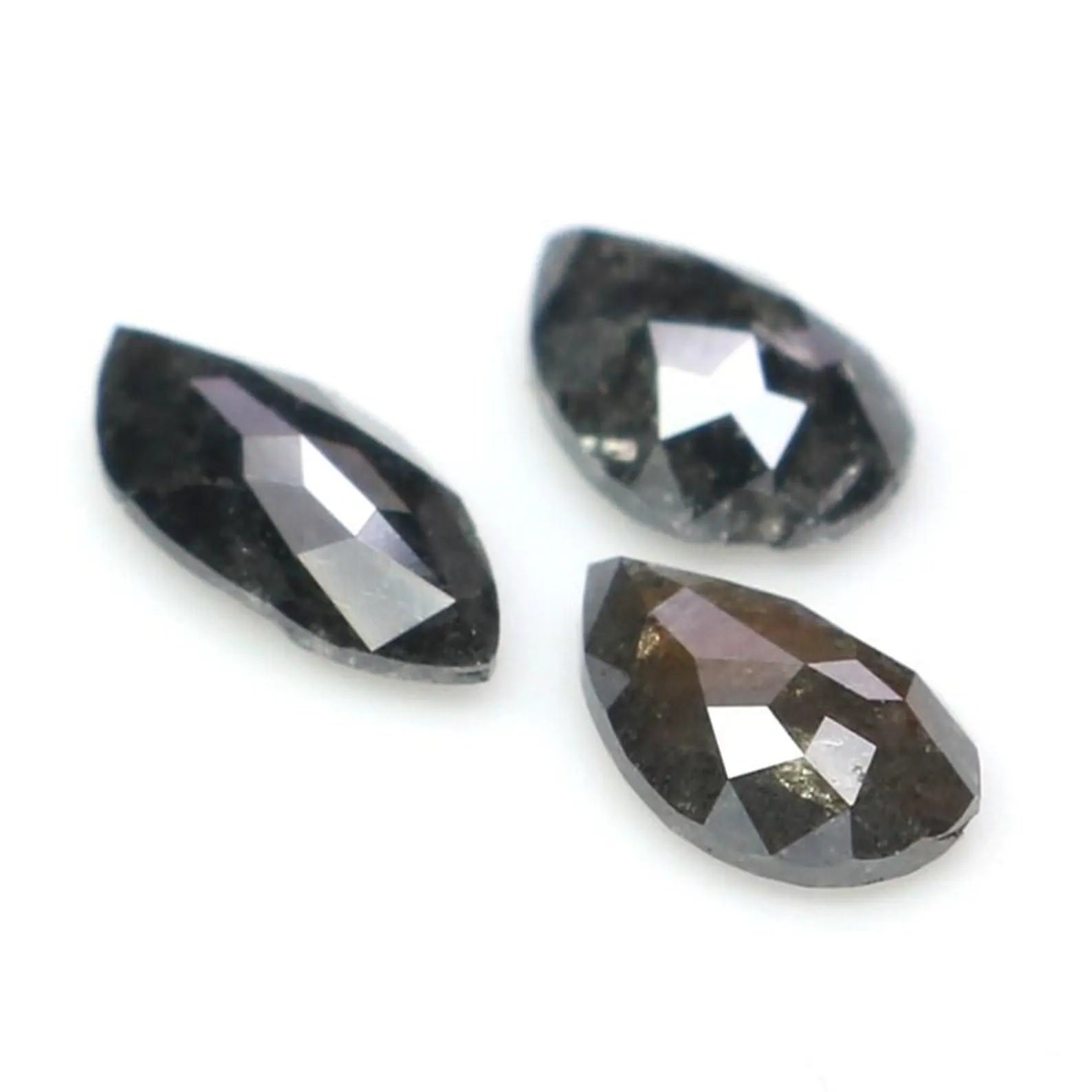 0.65 CT Natural Loose Mix Shape Diamond Salt And Pepper Mix Shape Diamond 6.20 MM Natural Black Grey Color Mix Shape Rose Cut Diamond NQ2282