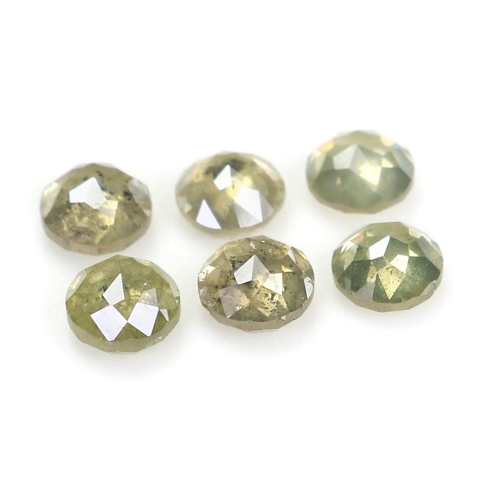 1.44 CT Natural Loose Round Shape Diamond Grey Color Round Diamond 3.50 MM Natural Loose Diamond Green Color Round Rose Cut Diamond NQ658