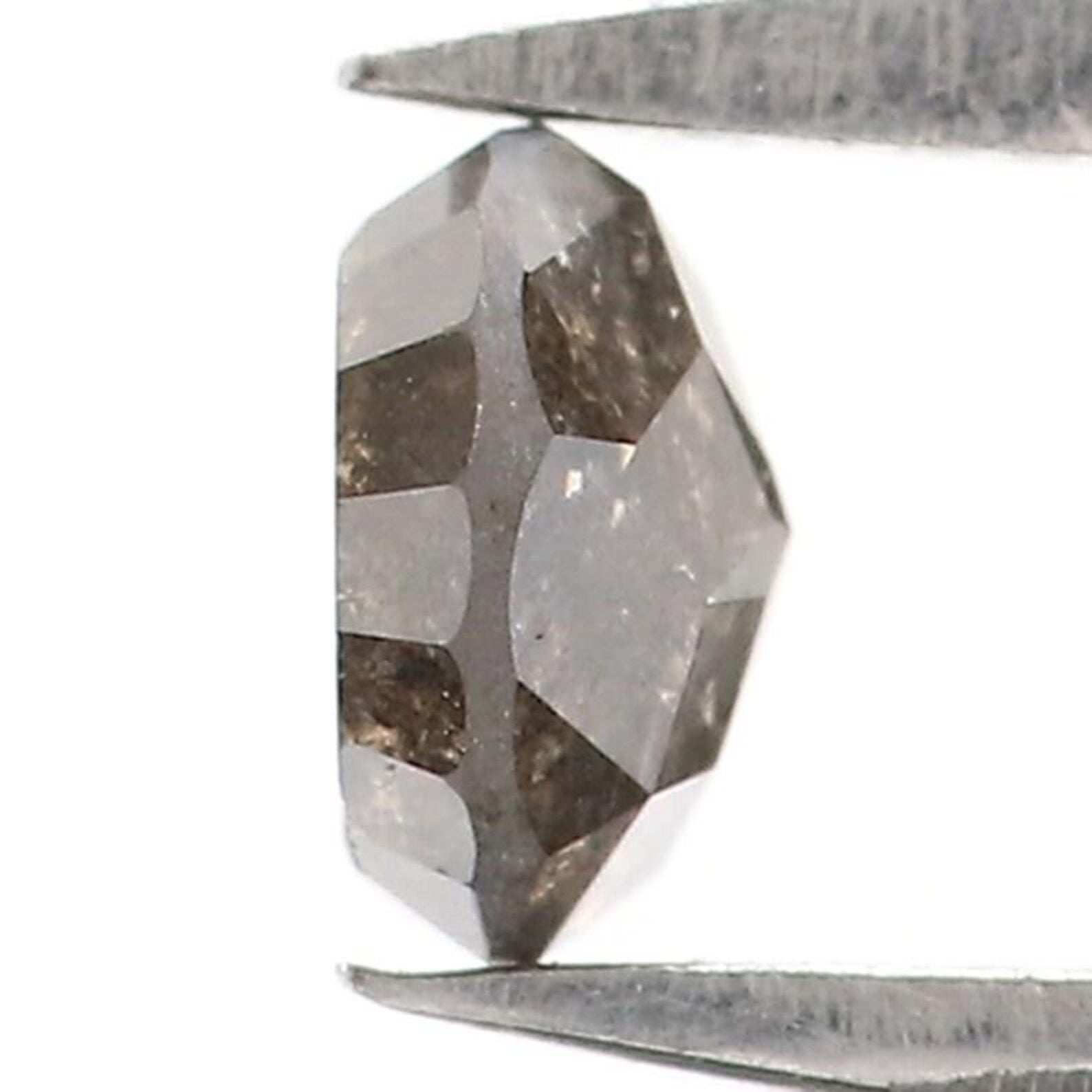 0.46 Ct Natural Loose Round Shape Diamond Salt And Pepper Round Cut Diamond 4.65 MM Natural Black Gray Color Round Rose Cut Diamond NQ2313