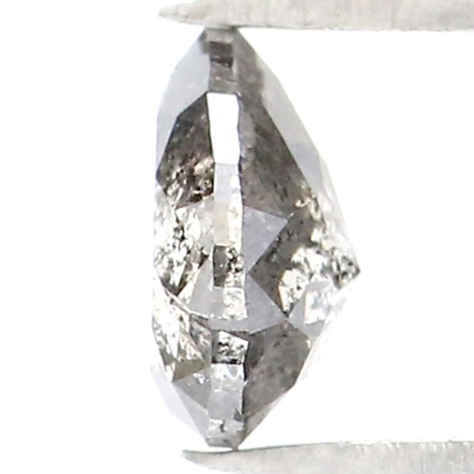 0.32 Ct Natural Loose Pear Shape Diamond Salt And Pepper Pear Cut Diamond 4.85 MM Natural Loose Black Grey Color Diamond Pear Diamond NQ1874