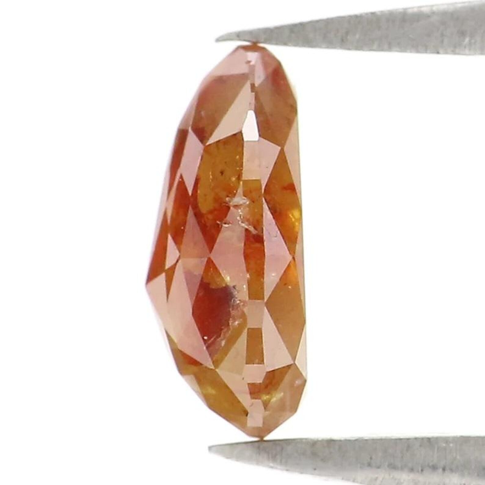 0.95 Ct Natural Loose Pear Shape Diamond Brown Color Pear Diamond 7.45 MM Natural Loose Diamond Brown Color Pear Rose Cut Diamond NQ2368