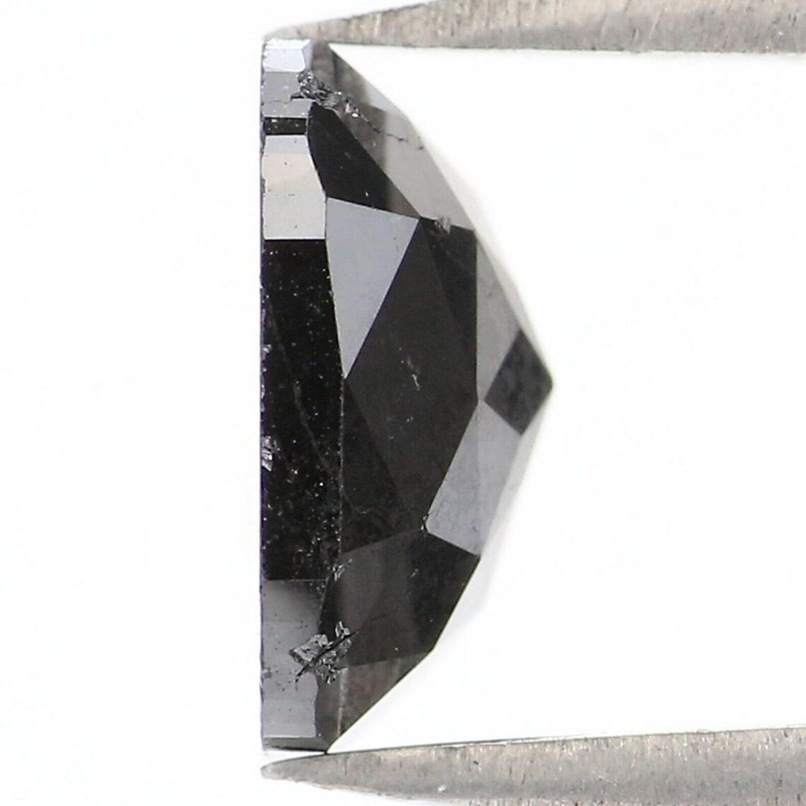 2.75 CT Natural Loose Cushion Shape Diamond Black Color Cushion Diamond 9.10 MM Natural Loose Black Color Cushion Rose Cut Diamond NQ9596