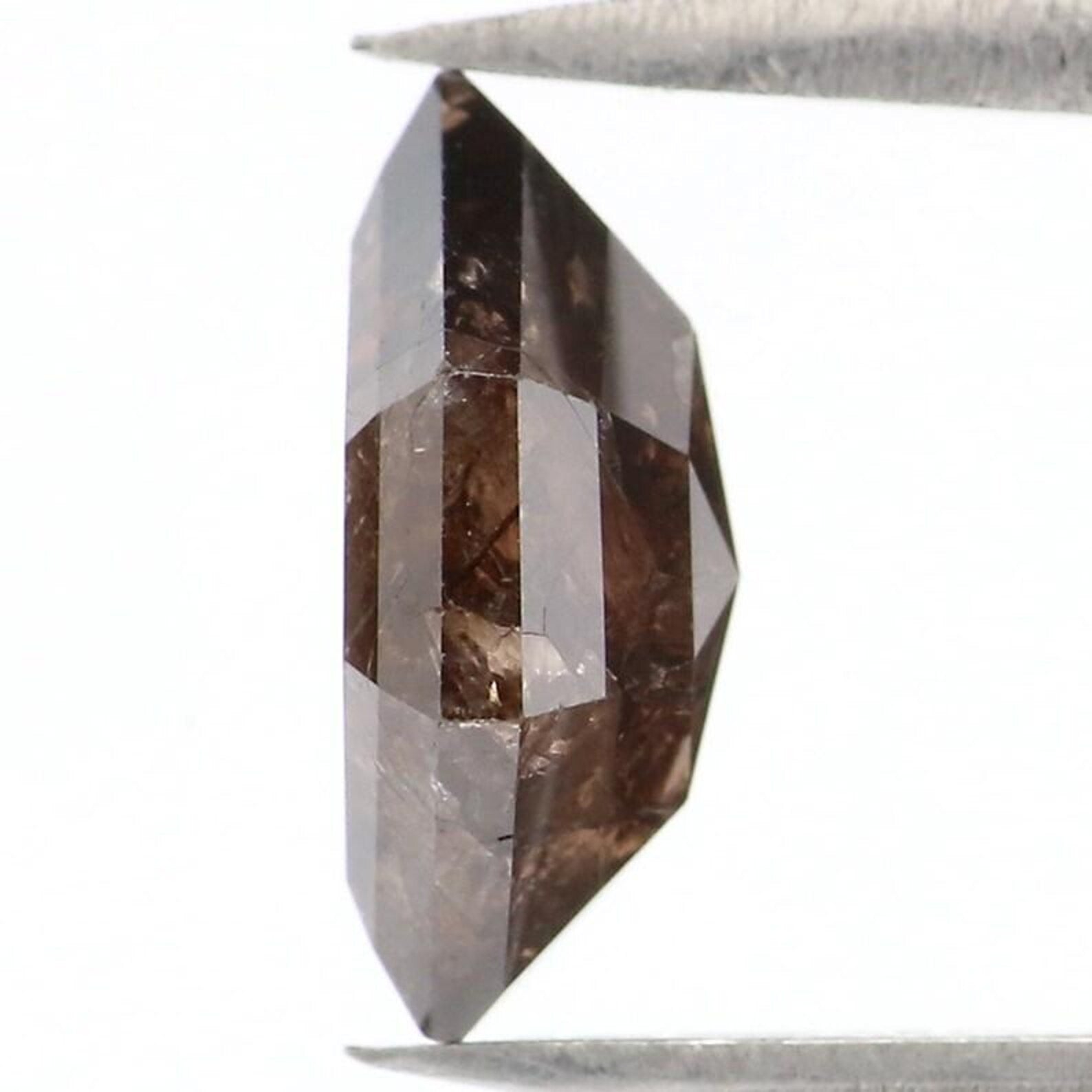 1.93 CT Natural Loose Hexagon Shape Diamond Brown Color Hexagon Diamond 9.80 MM Natural Loose Brown Color Hexagon Rose Cut Diamond NQ8285