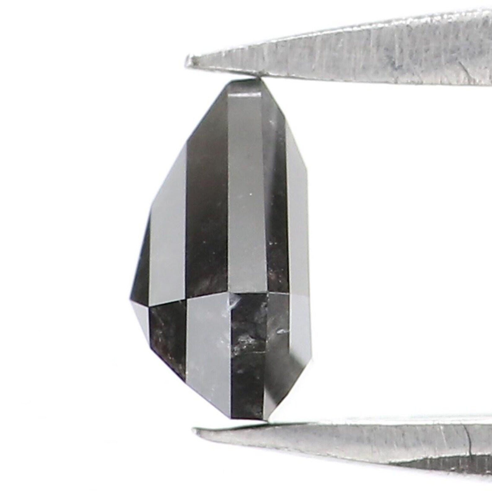 0.72 CT Natural Loose Shield Shape Diamond Salt And Pepper Shield Cut Diamond 5.20 MM Natural Loose Black Grey Shield Rose Cut Diamond NQ443