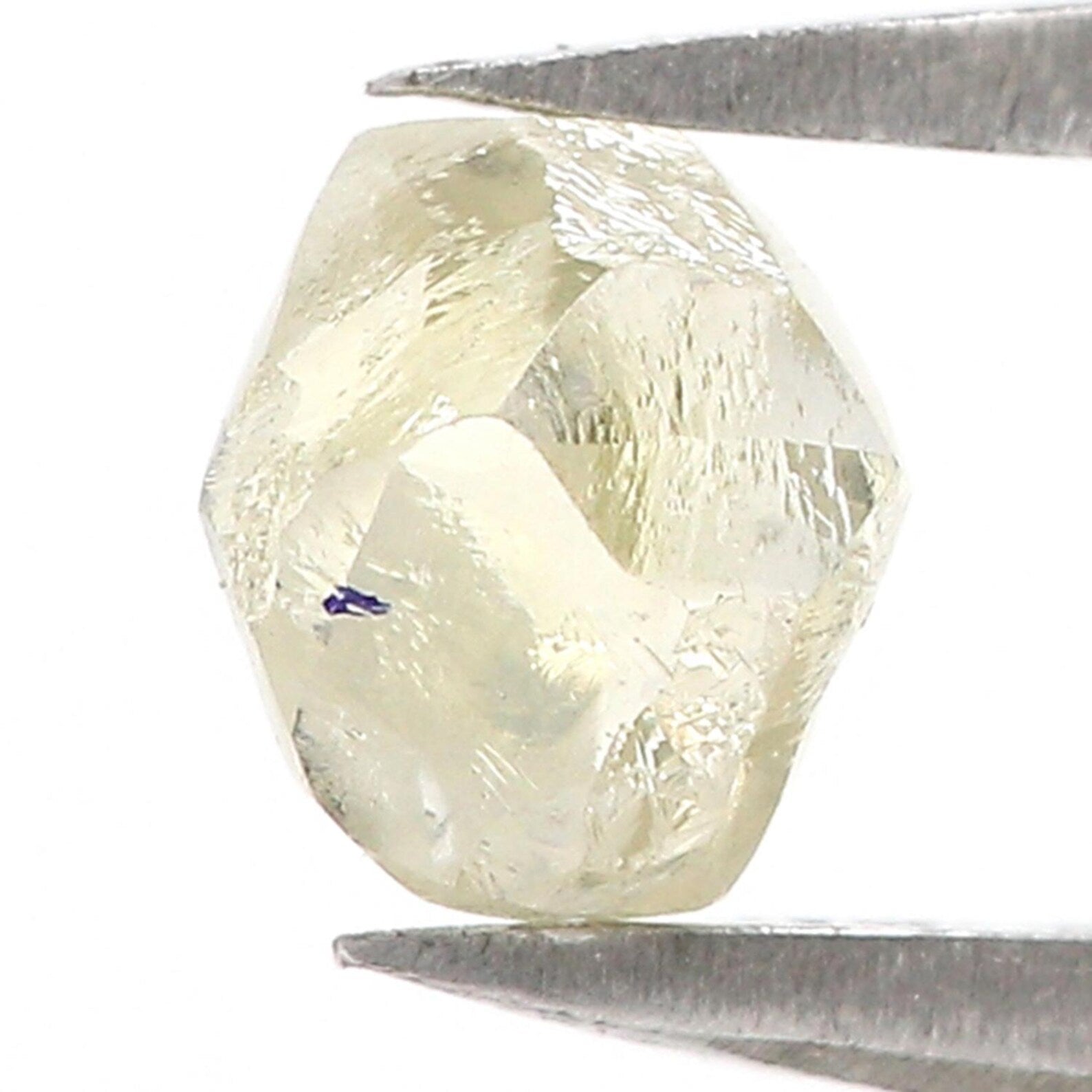 0.97 CT Natural Loose Rough Shape Diamond Yellow Color Irregular Cut Diamond 5.40 MM Natural Light Yellow Color Rough Uncut Diamond QN2528