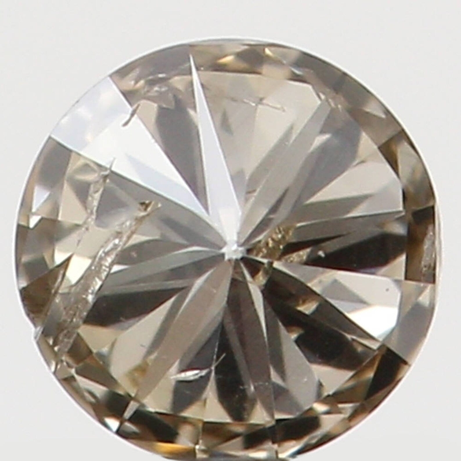 0.09 Ct Natural Loose Diamond Round Brown Color SI1 Clarity 2.80 MM N7670