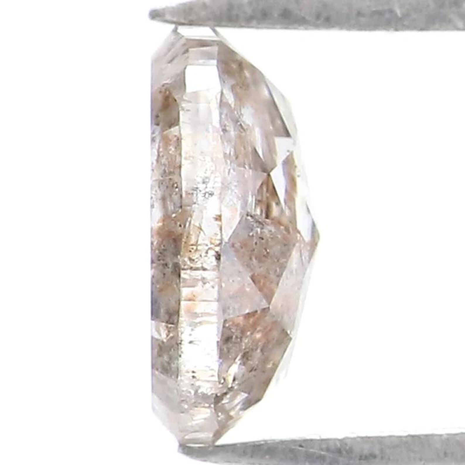 0.48 Ct Natural Loose Oval Shape Diamond Salt And Pepper Oval Diamond 5.65 MM Natural Loose Diamond Grey Color Oval Rose Cut Diamond NQ1663