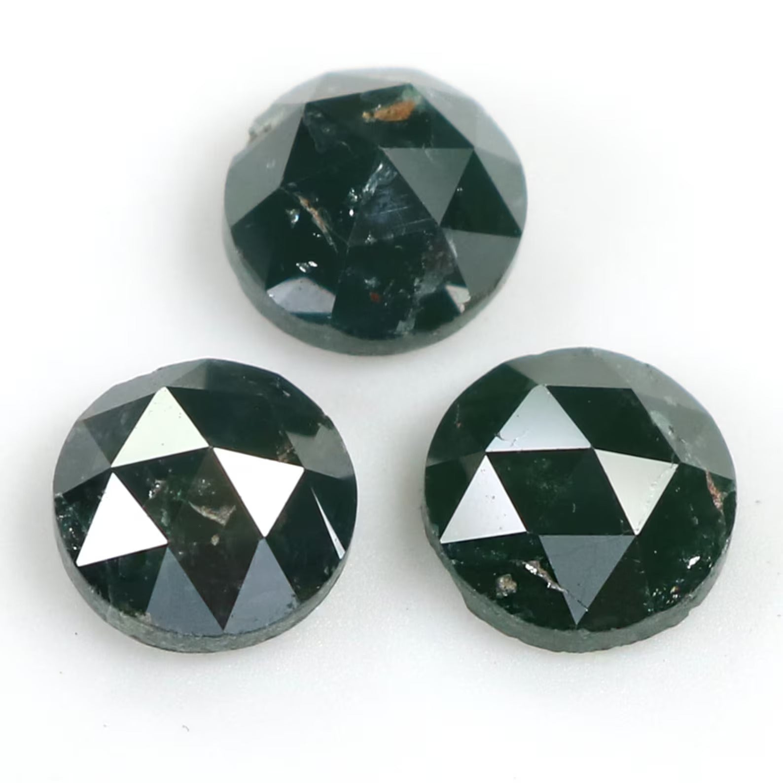 Natural Loose Rose Cut Blue Color Diamond 2.12 CT 5.00 MM Round Rose Cut Shape Diamond N269