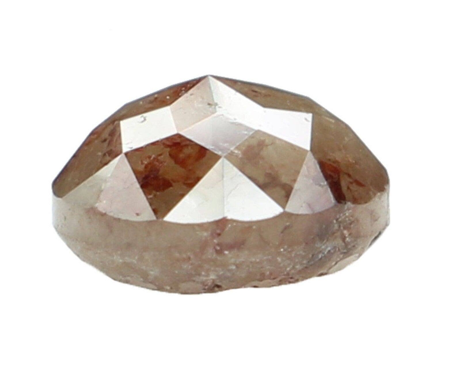 1.15 Ct Natural Loose Round Rose Cut Diamond Brown Color Round Cut Diamond 6.00 MM Natural Loose Diamond Brown Round Rose Cut Diamond N8034