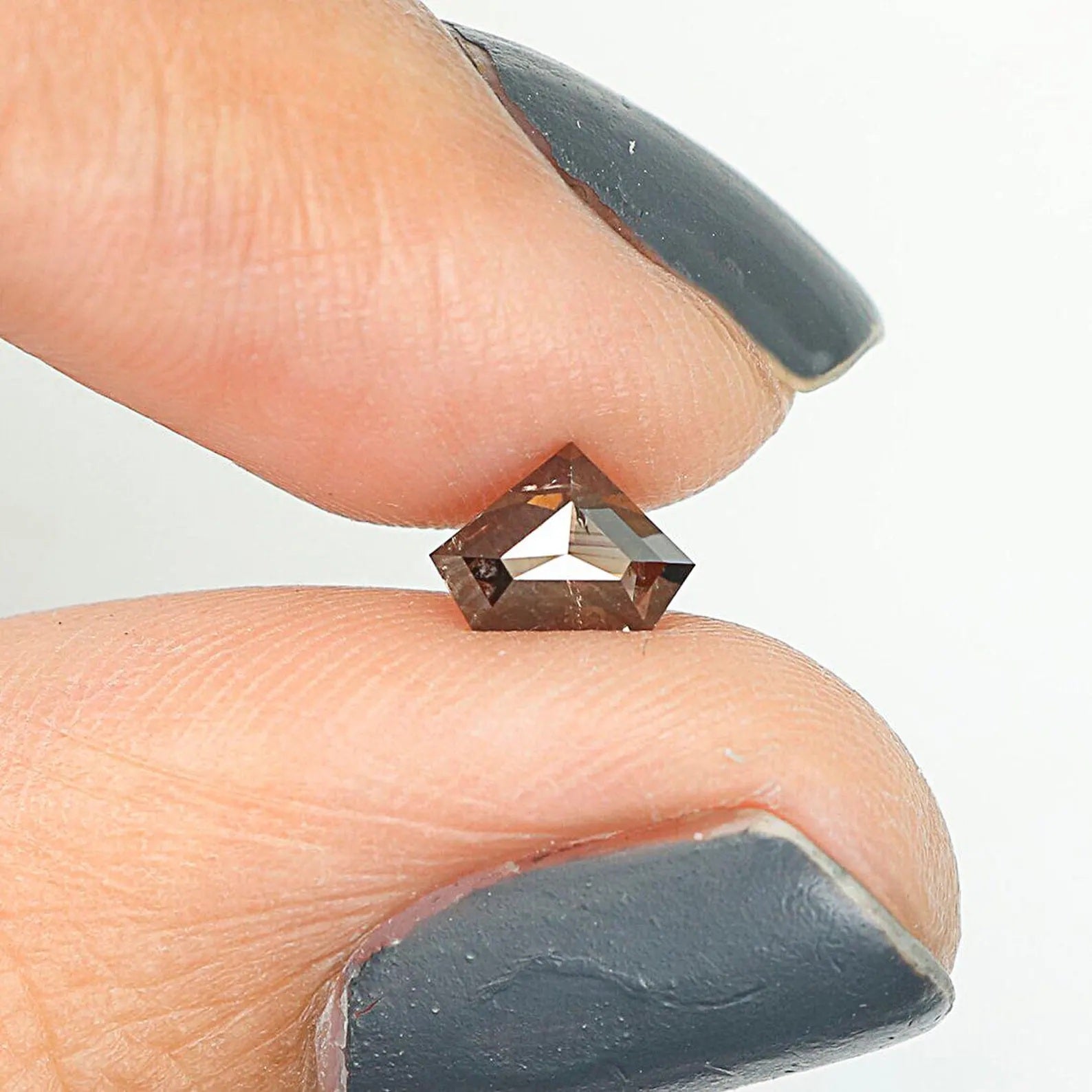 0.51 CT Natural Loose Shield Shape Diamond Brown Color Shield Cut Diamond 4.55 MM Natural Diamond Brown Color Shield Rose Cut Diamond NQ470