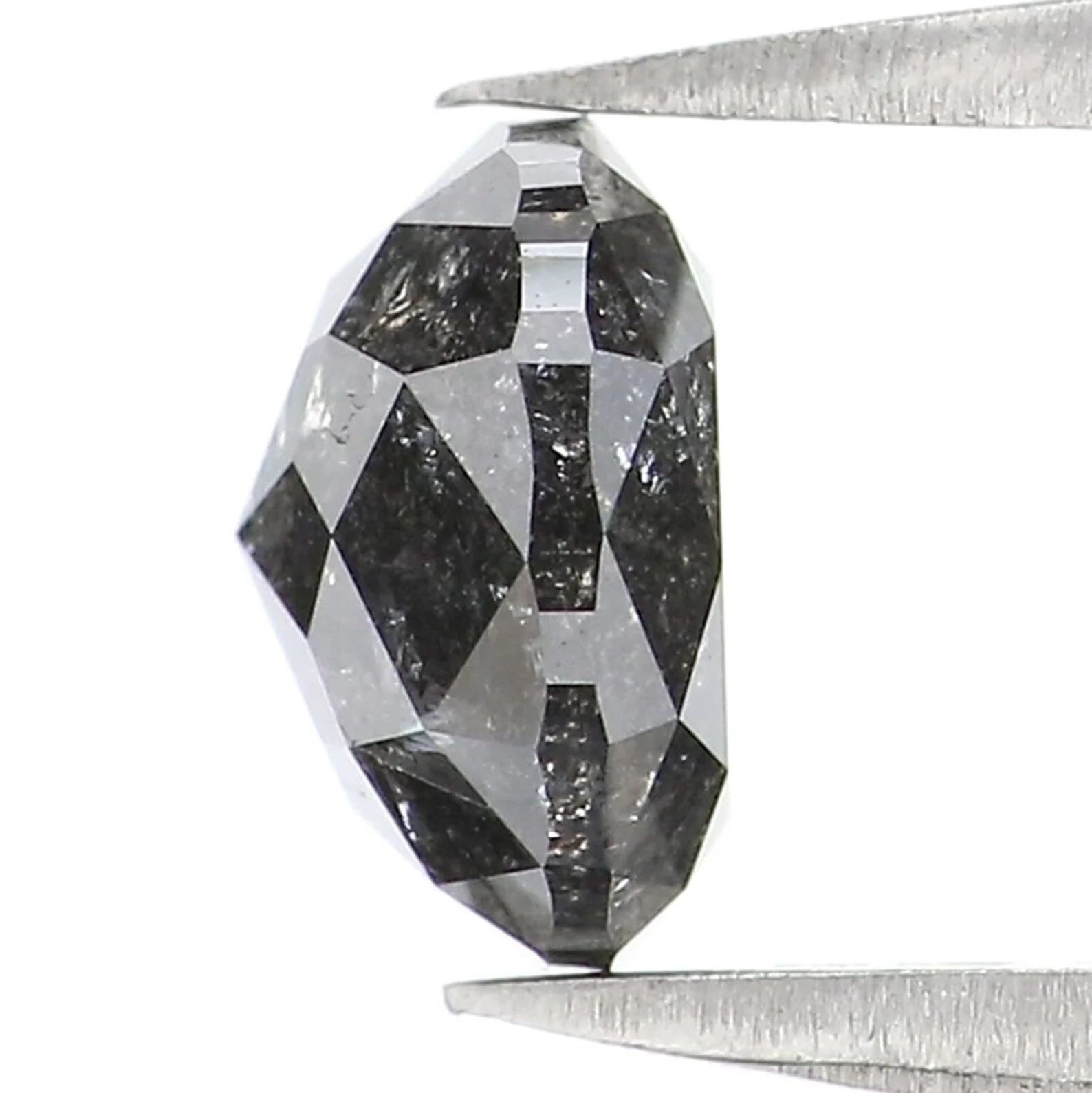 1.20 Ct Natural Loose Cushion Shape Diamond Salt And Pepper Cushion Diamond 6.30 MM Natural Loose Diamond Cushion Rose Cut Diamond QN918