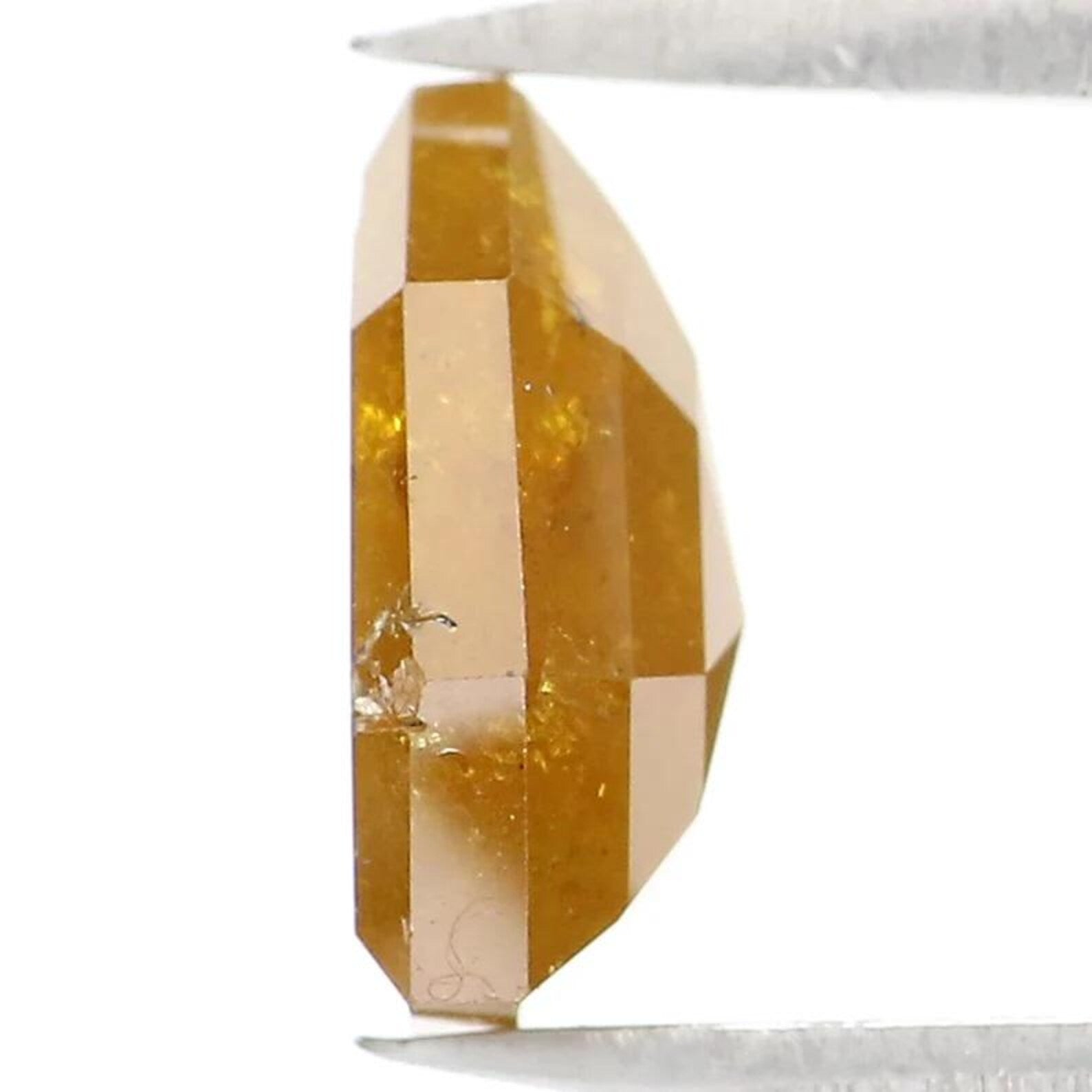 1.42 CT Natural Loose Bullet Shape Diamond Brown Color Bullet Cut Diamond 8.30 MM Natural Loose Yellow Color Bullet Rose Cut Diamond NQ8799