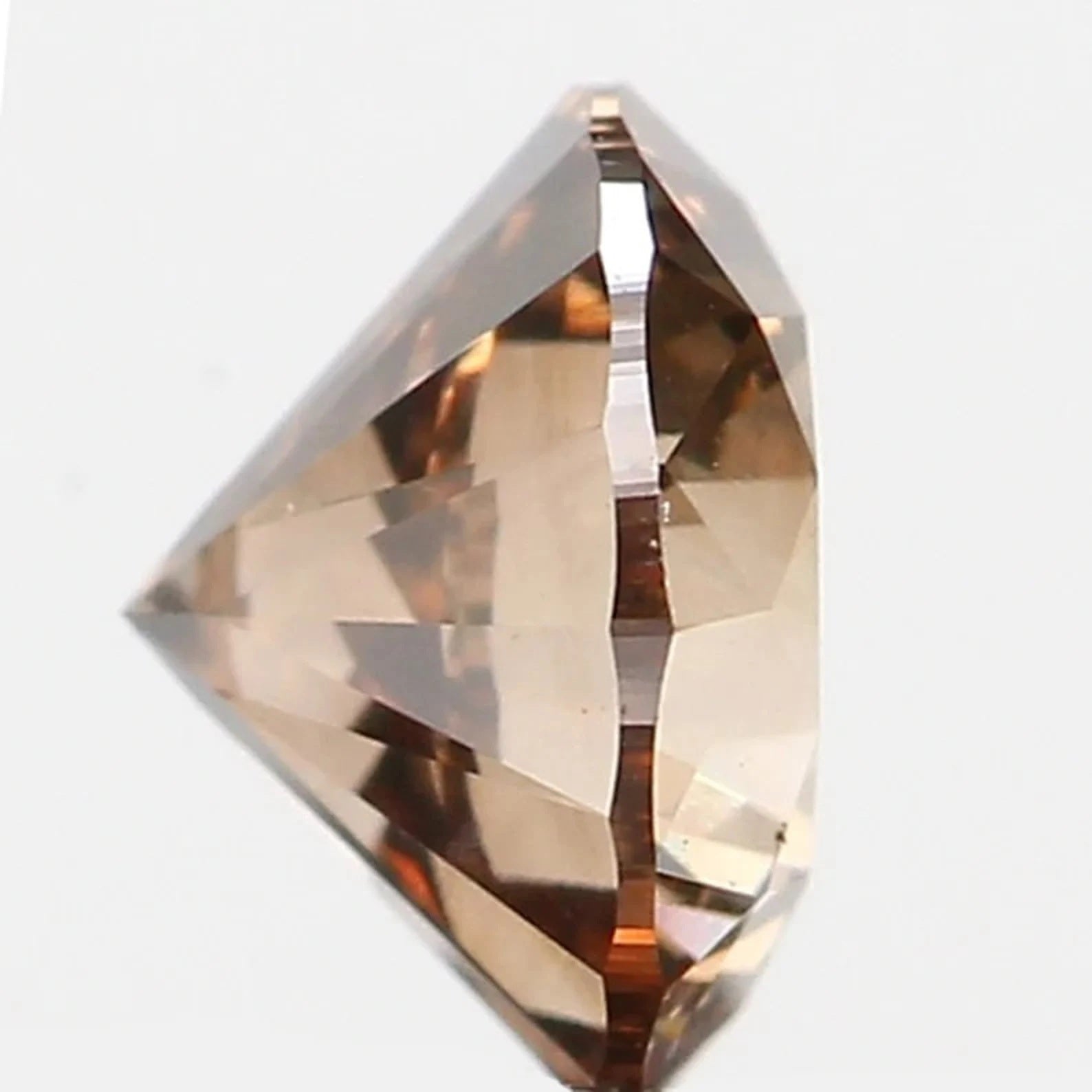 0.38 Ct Natural Loose Round Shape Diamond Brown Color Round Diamond 4.55 MM Natural Diamond Brown Color Round Brilliant Cut Diamond NQ1082
