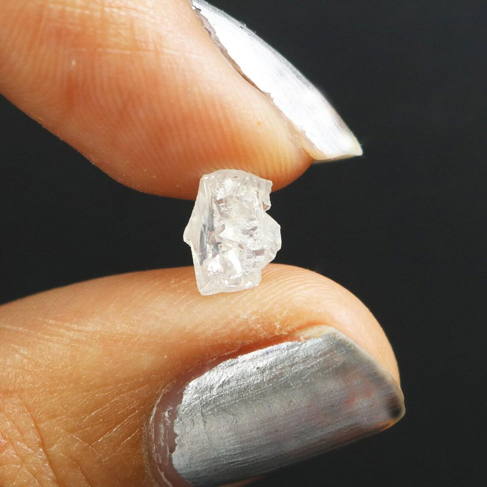 0.79 CT Natural Loose Rough Shape Diamond White - F Rough Cut Diamond 7.85 MM Natural Diamond White Color Irregular Cut Rough Diamond QN503