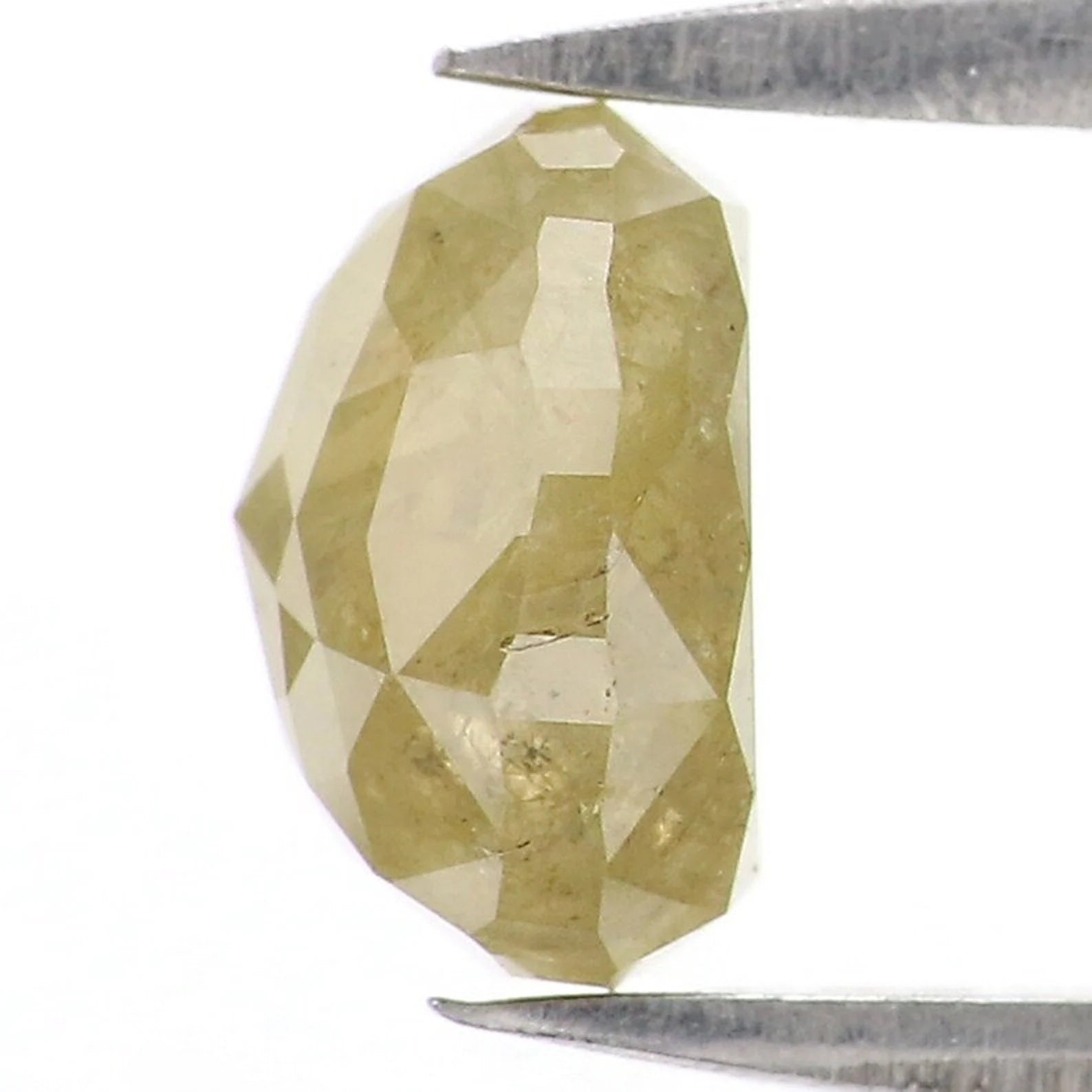 1.70 CT Natural Loose Oval Shape Diamond Yellow Color Oval Diamond 7.30 MM Natural Loose Diamond Yellow Color Oval Rose Cut Diamond NQ2386