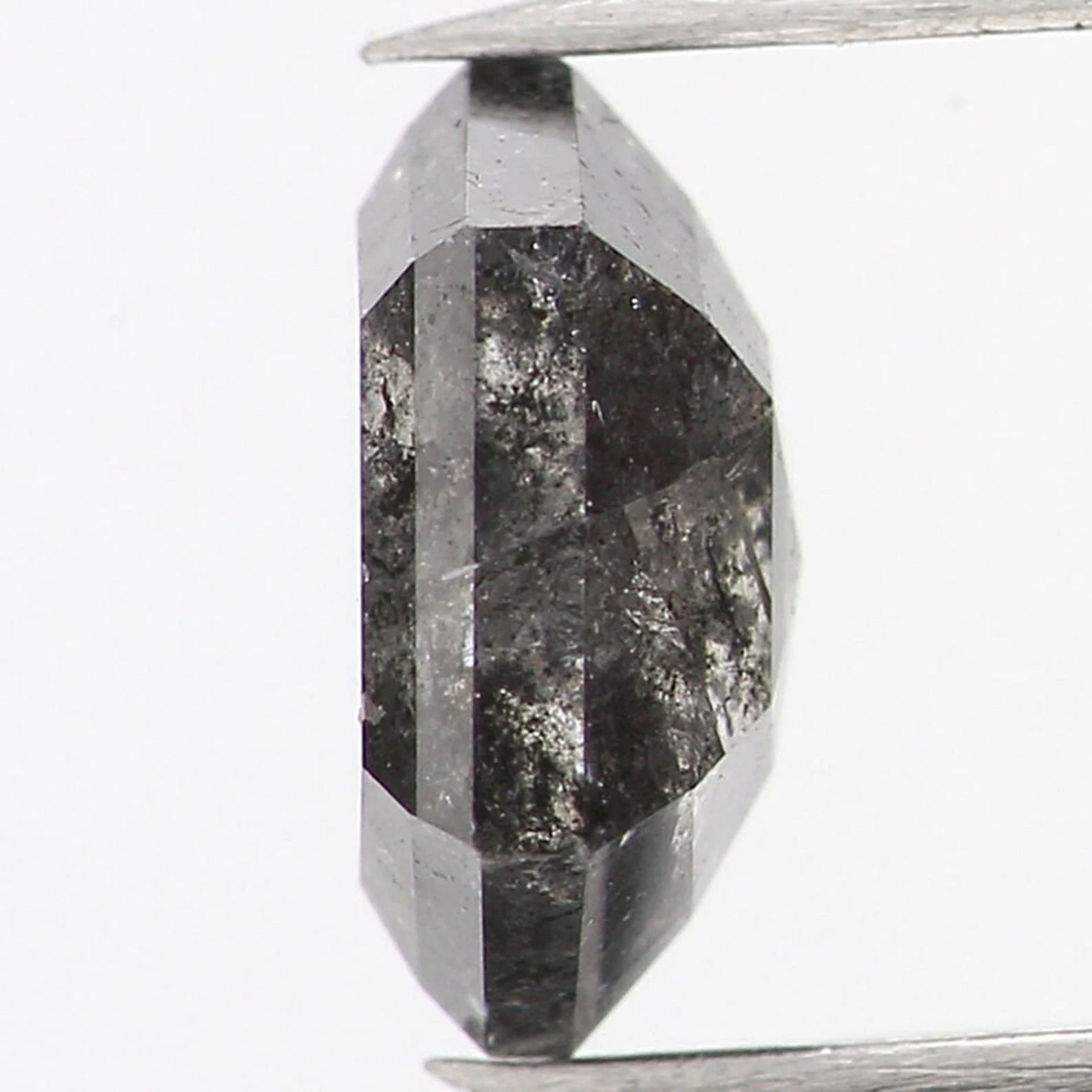 0.80 CT Natural Loose Hexagon Shape Diamond Salt And Pepper Hexagon Cut Diamond 6.30 MM Natural Loose Hexagon Shape Rose Cut Diamond QN1135