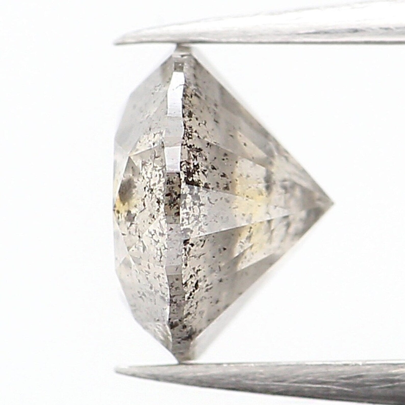 0.82 CT Natural Loose Round Diamond Salt And Pepper Round Diamond 5.70 MM Natural Loose Black Grey Color Round Brilliant Cut Diamond NQ1415