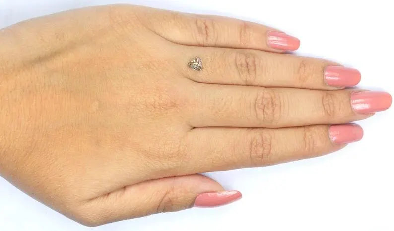 0.51 CT Natural Loose Antique Shape Diamond Brown Color Shield Diamond 6.75 MM Natural Loose Diamond Brown Antique Rose Cut Diamond NQ7009