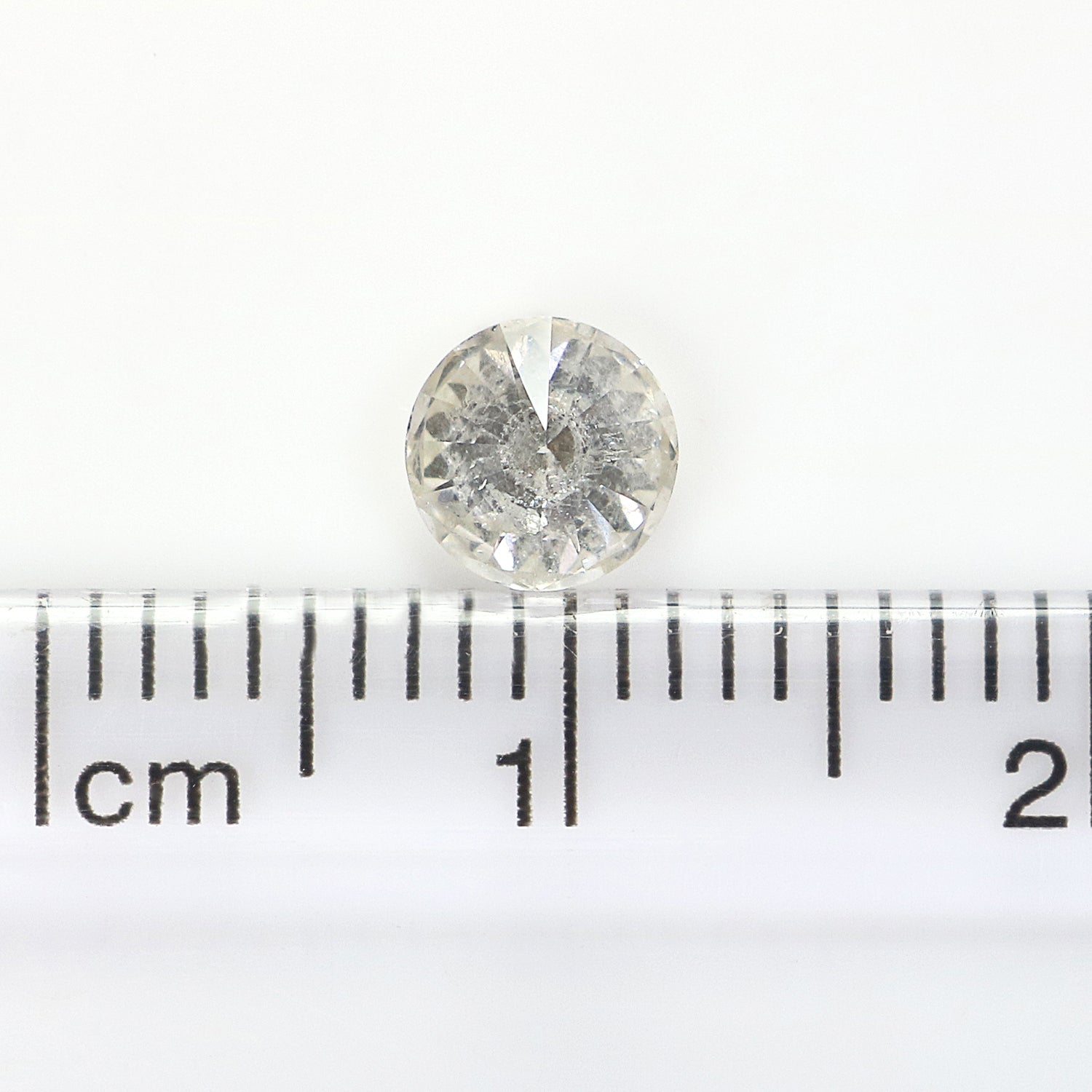 0.61 CT Natural Loose Round Shape Diamond Salt And Pepper Round Diamond 5.20 MM Natural Gray Color Diamond Round Brilliant Cut Diamond N2610