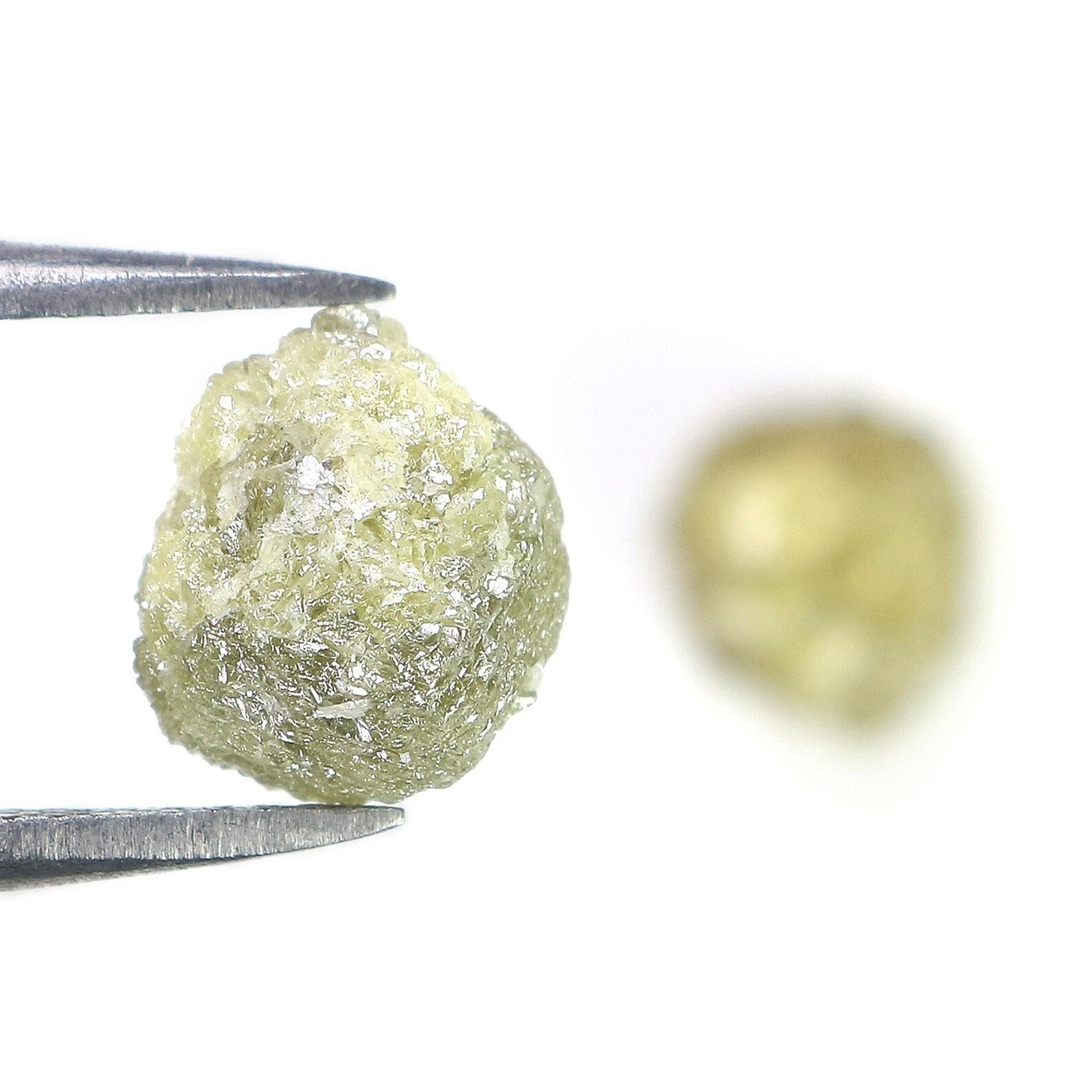 4.52 CT Natural Loose Rough Shape Diamond Yellow Color Rough Uncut Diamond 8.50 MM Natural Grey Diamond Rough Irregular Cut Diamond NQ2583