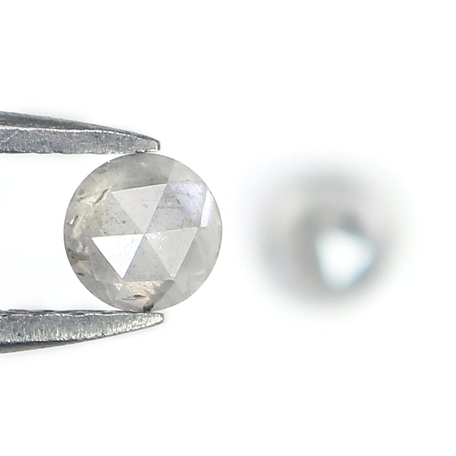 0.75 CT Natural Loose Round Shape Pair Diamond Grey Color Round Cut Diamond 4.30 MM Natural Loose Grey Color Round Rose Cut Diamond KQ2657