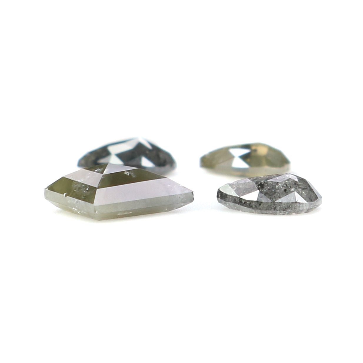 0.80 CT Natural Loose Mix Shape Diamond Salt And Pepper Mix Shape Diamond 6.35 MM Natural Black Grey Color Mix Shape Rose Cut Diamond LQ2809