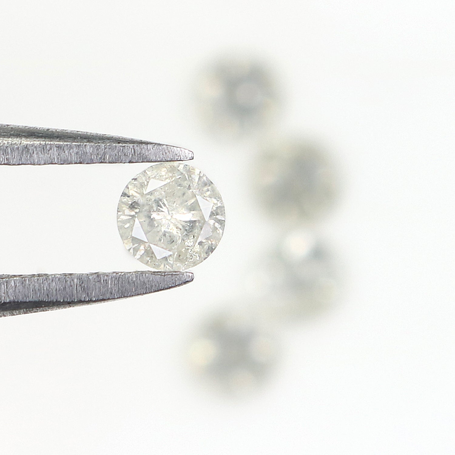 0.77 CT Natural Loose Round Shape Diamond Fancy Grey Color Round Cut Diamond 3.45 MM Natural Grey Color Round Brilliant Cut Diamond L3461