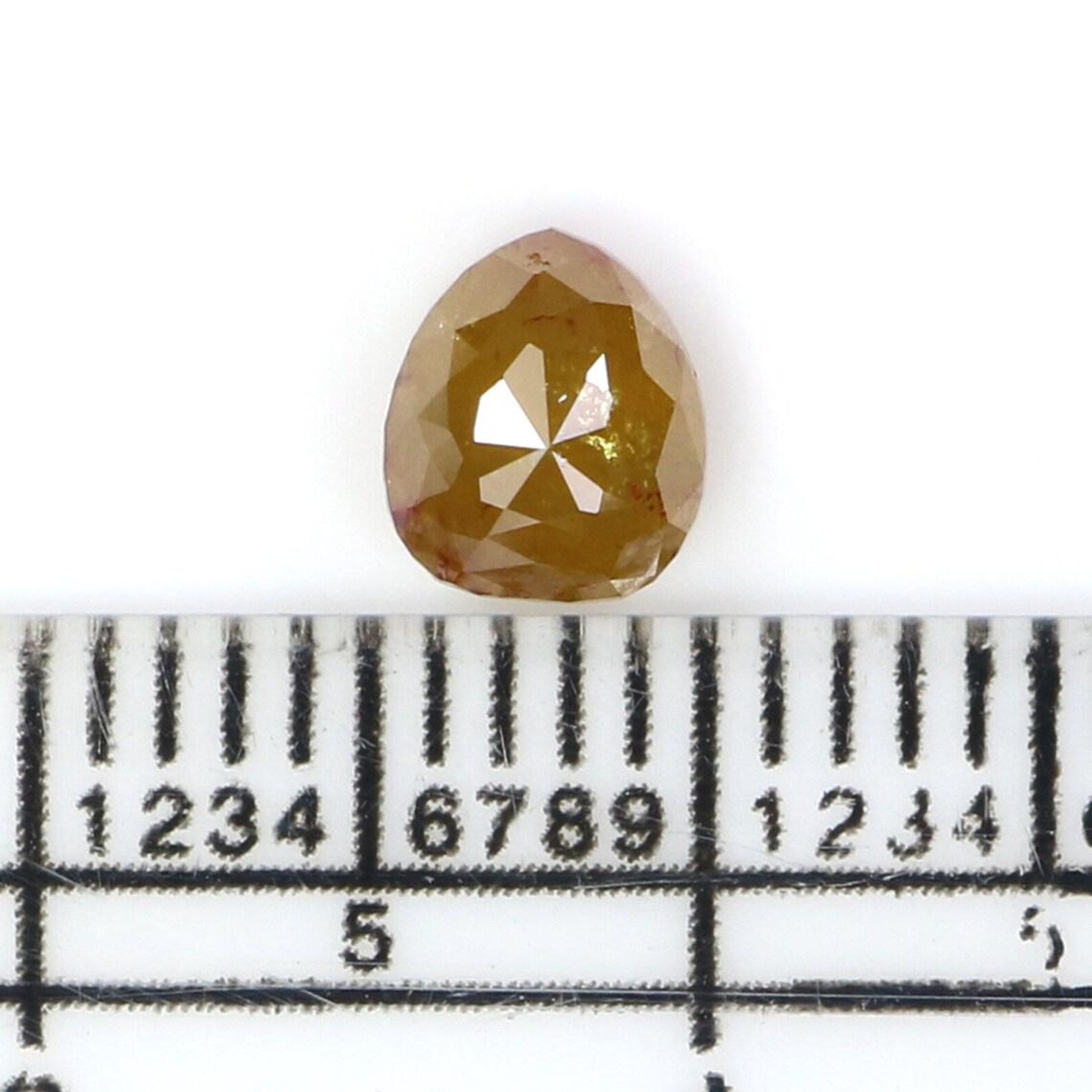 0.77 CT Natural Loose Heart Shape Diamond Yellow Color Heart Cut Diamond 5.65 MM Natural Loose Yellow Color Heart Rose Cut Diamond NQ2387