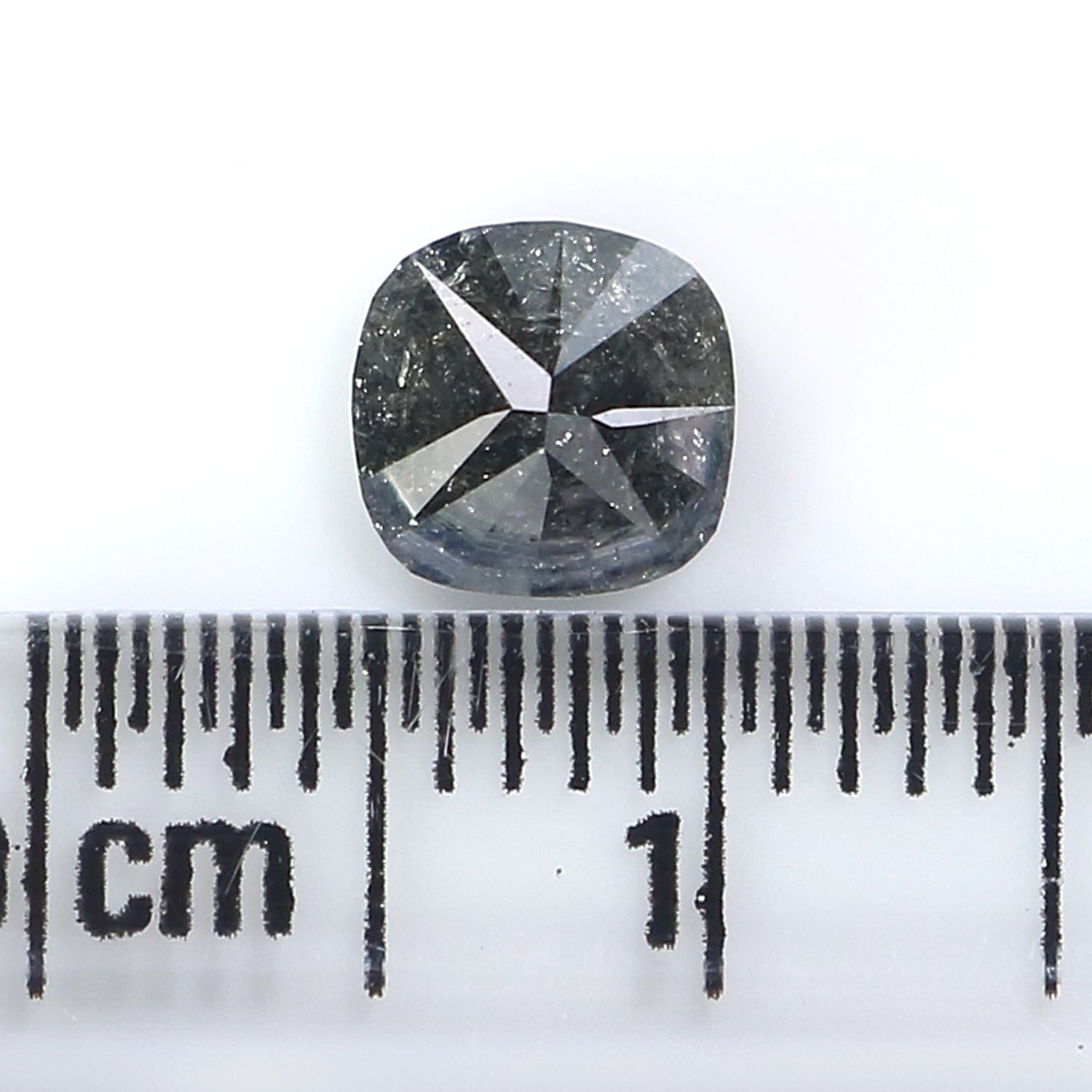 0.80 CT Natural Loose Cushion Shape Diamond Salt And Pepper Cushion Diamond 5.65 MM Natural Black Grey Cushion Brilliant Cut Diamond LQ2935