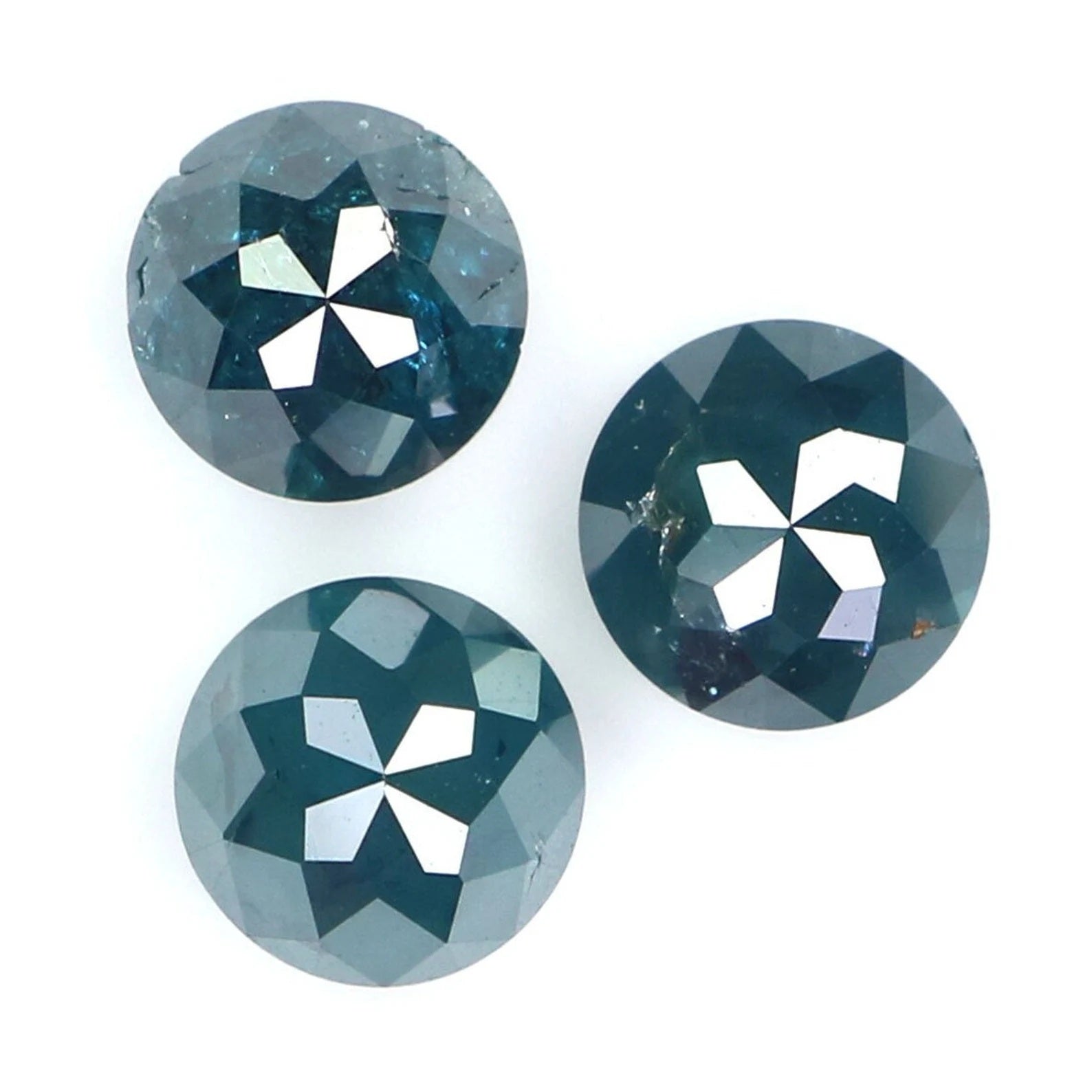 1.67 CT Natural Loose Round Shape Diamond Blue Color Round Diamond 4.60 MM Natural Loose Diamond Blue Color Round Rose Cut Diamond NQ2058