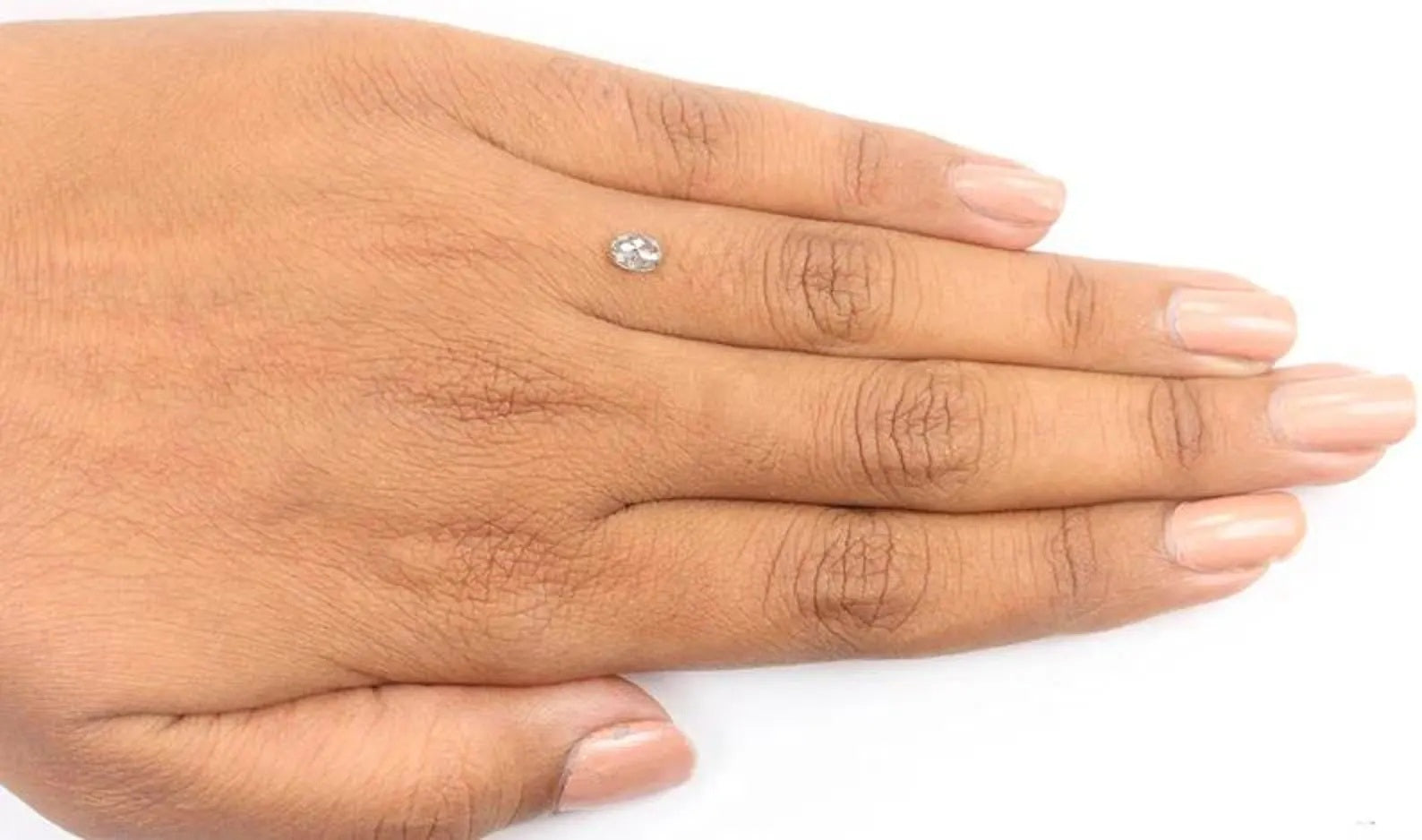 0.37 CT Natural Loose Oval Shape Diamond Salt And Pepper Oval Diamond 5.30 MM Natural Loose Black Grey Color Oval Rose Cut Diamond NQ1146