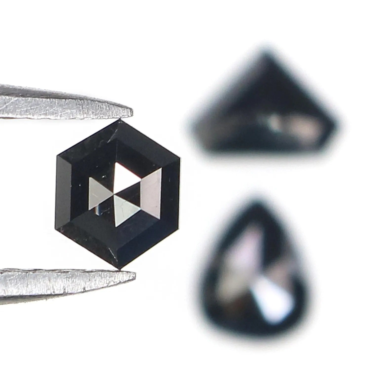 0.84 CT Natural Loose Mix Shape Diamond Black Color Mix Shape Diamond 5.60 MM Natural Loose Diamond Black Mix Shape Rose Cut Diamond NQ2241
