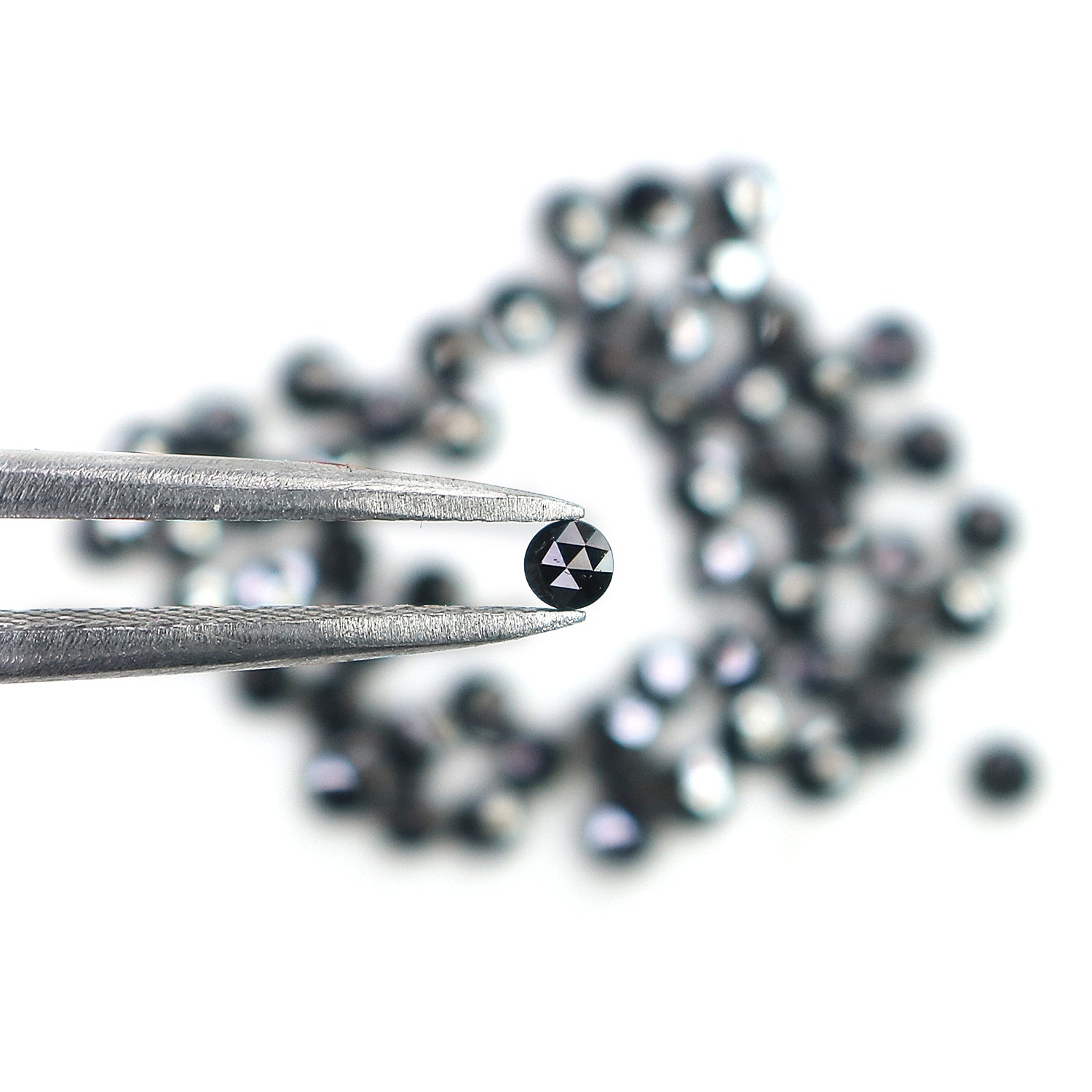 3.22 CT Natural Loose Round Rose Cut Diamond Black Color Round Shape Diamond 2.30 MM Natural Loose Black Color Round Rose Cut Diamond LQ1840