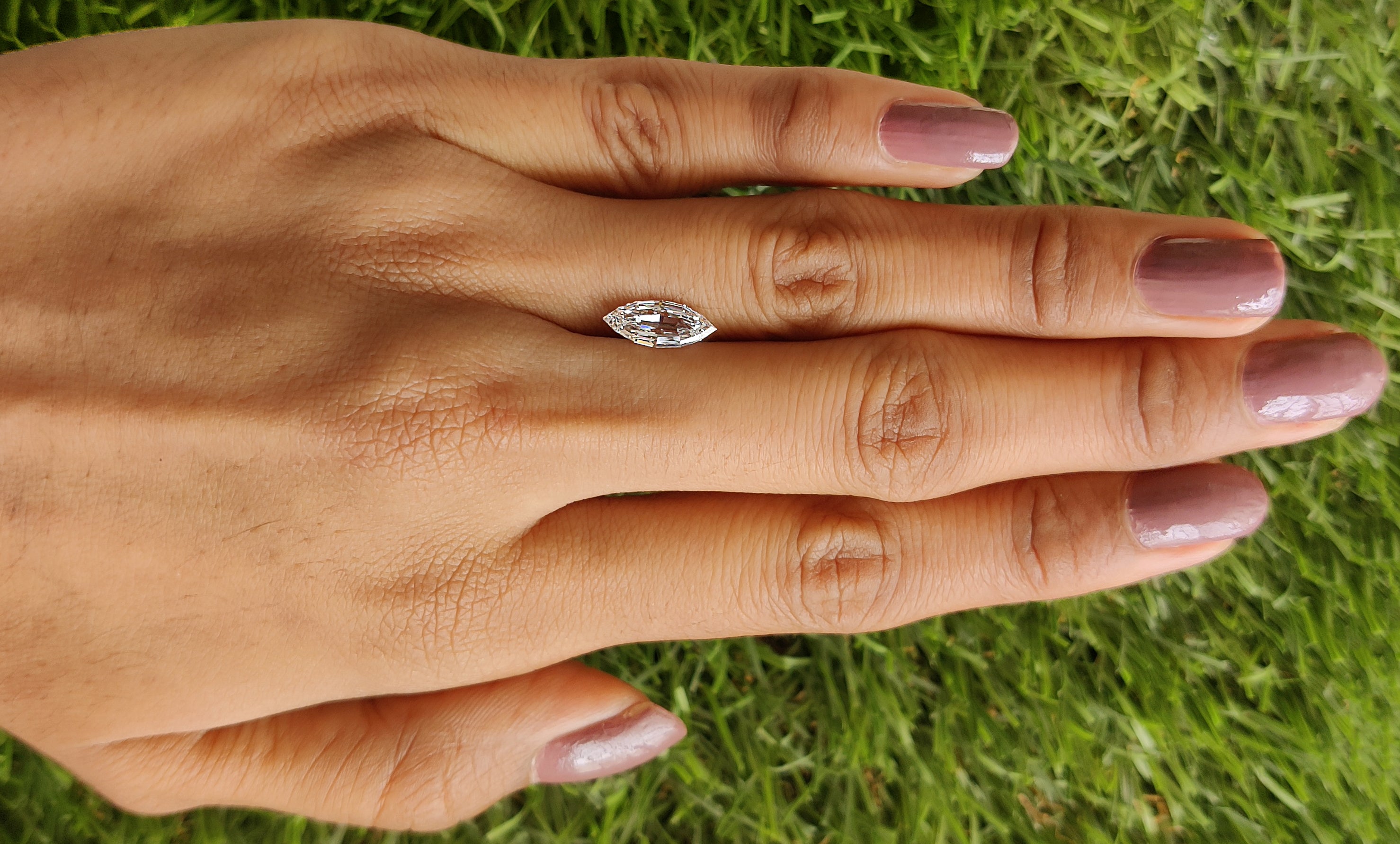 1.35 CT IGI Certified Modified Marquise Step Cut Diamond White - E Color VS1 Clarity Lab Grown Diamond Lab Created Marquise Diamond L3678