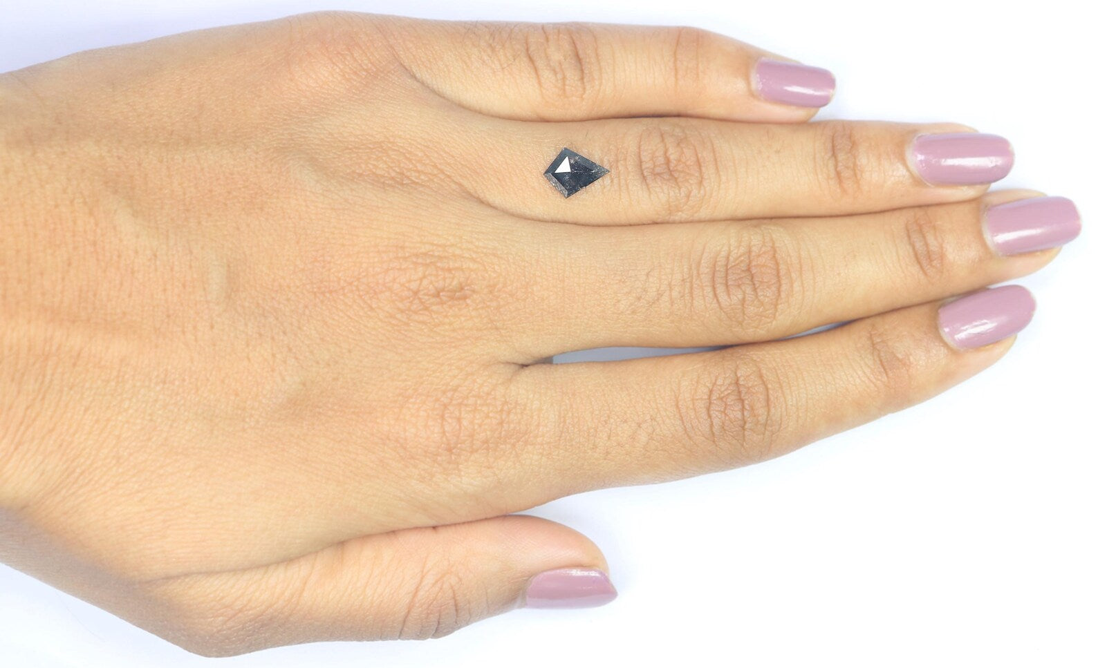 0.81 CT Natural Loose Kite Shape Diamond Salt And Pepper Kite Diamond 9.20 MM Natural Black Gray Color Diamond Kite Rose Cut Diamond N2593