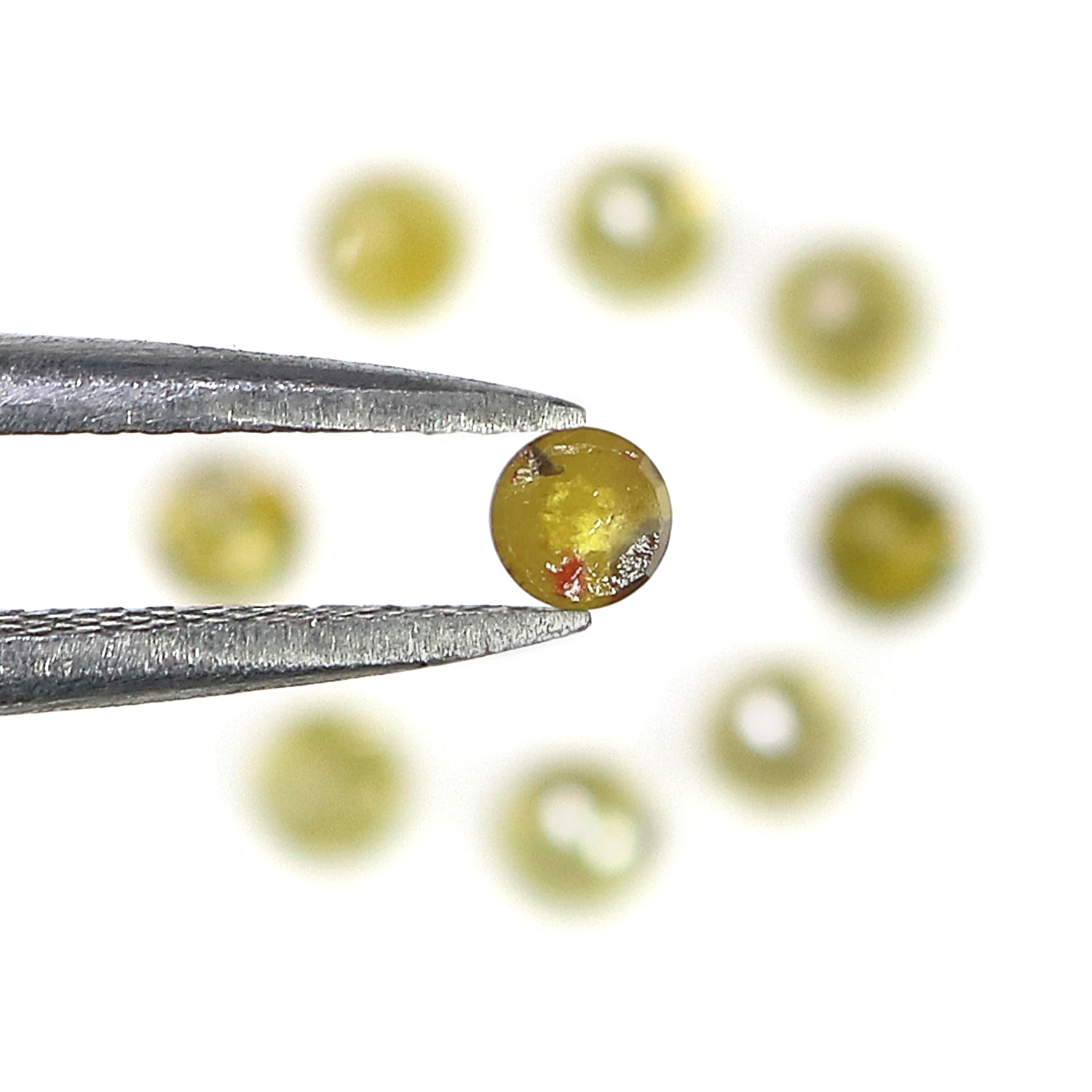 1.07 CT Natural Loose Round Rose Cut Diamond Yellow Color Round Shape Diamond 2.80 MM Natural Yellow Color Round Rose Cut Diamond LQ9408