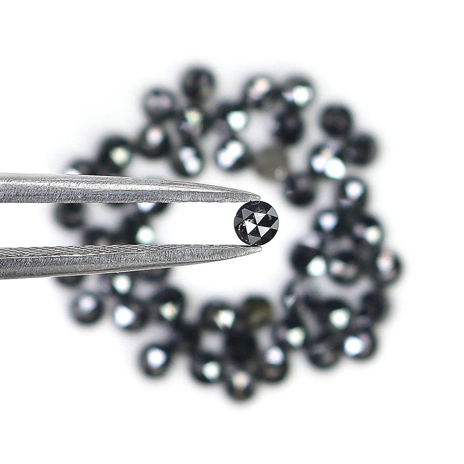 4.72 CT Natural Loose Round Rose Cut Diamond Black Color Round Shape Diamond 2.70 MM Natural Loose Black Color Round Rose Cut Diamond LQ1761
