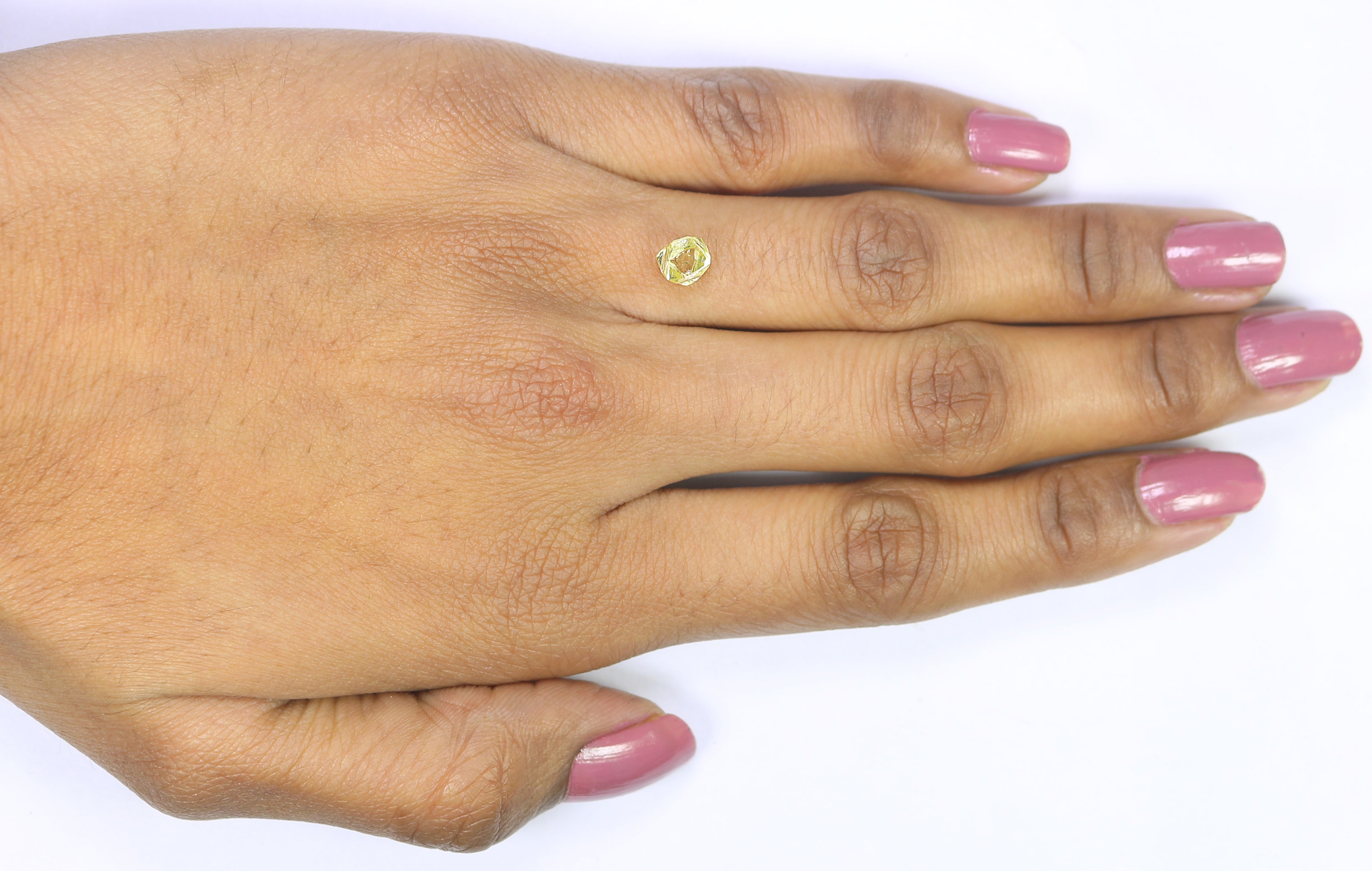 1.28 CT Natural Loose Rough Shape Diamond Yellow Color Rough Cut Diamond 6.65 MM Natural Yellow Diamond Rough Irregular Cut Diamond L3565