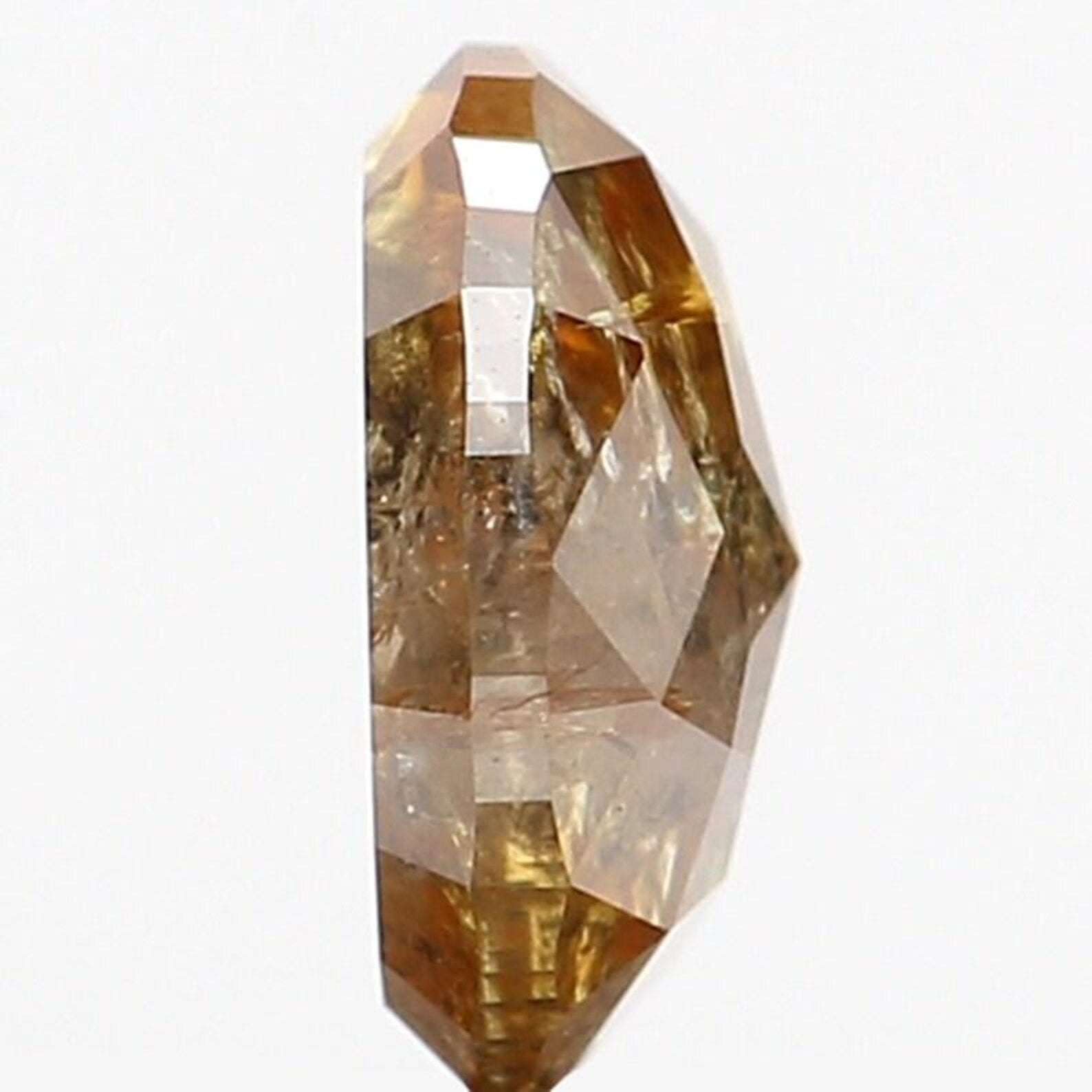 0.70 CT Natural Loose Oval Cut Diamond Orange Color Oval Cut Diamond 6.15 MM Natural Loose Orange Color Oval Rose Cut Shape Diamond NQ989