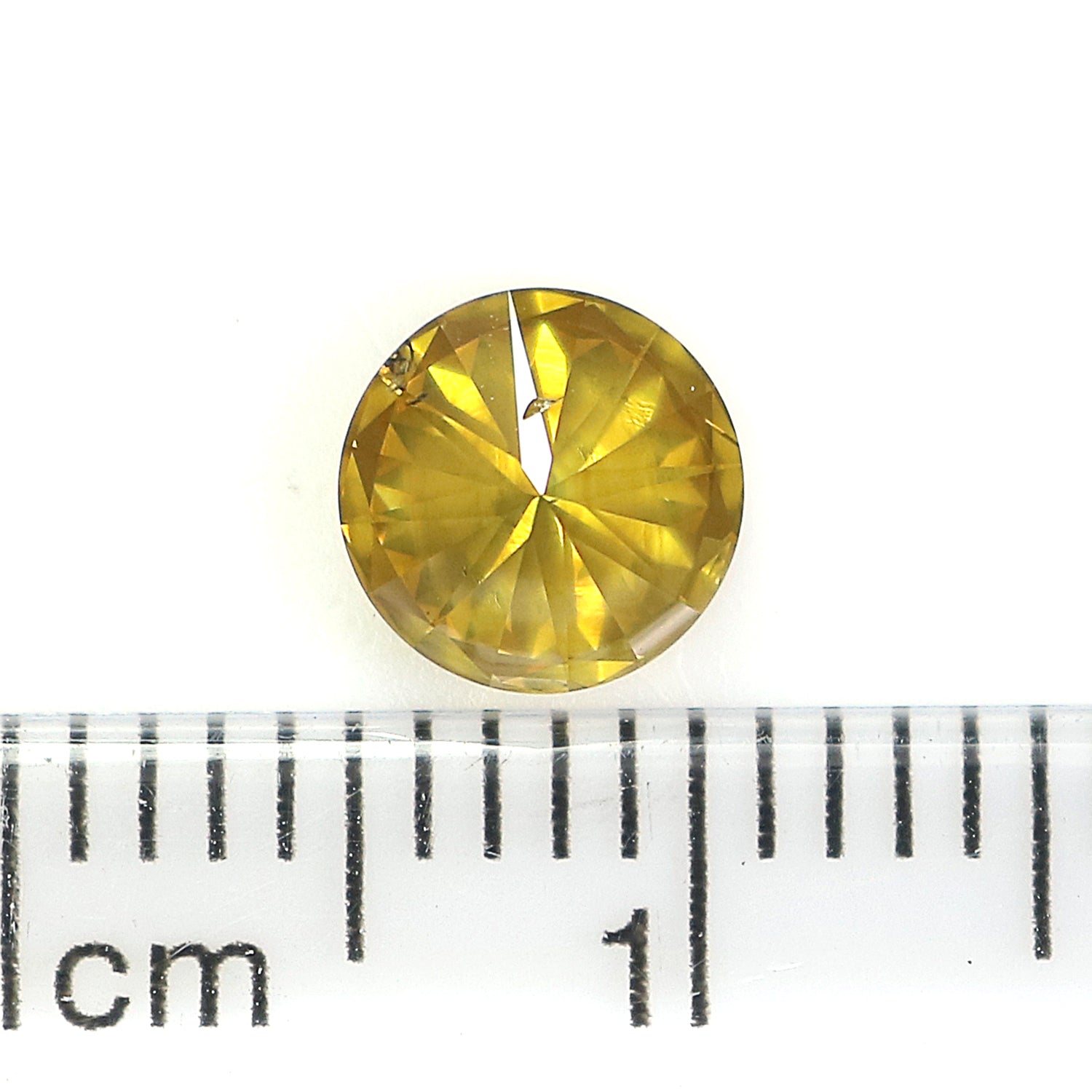 0.78 CT Natural Loose Round Shape Diamond Yellow Color Round Cut Diamond 5.85 MM Natural Yellow Color Diamond Brilliant Cut Diamond LQ6113