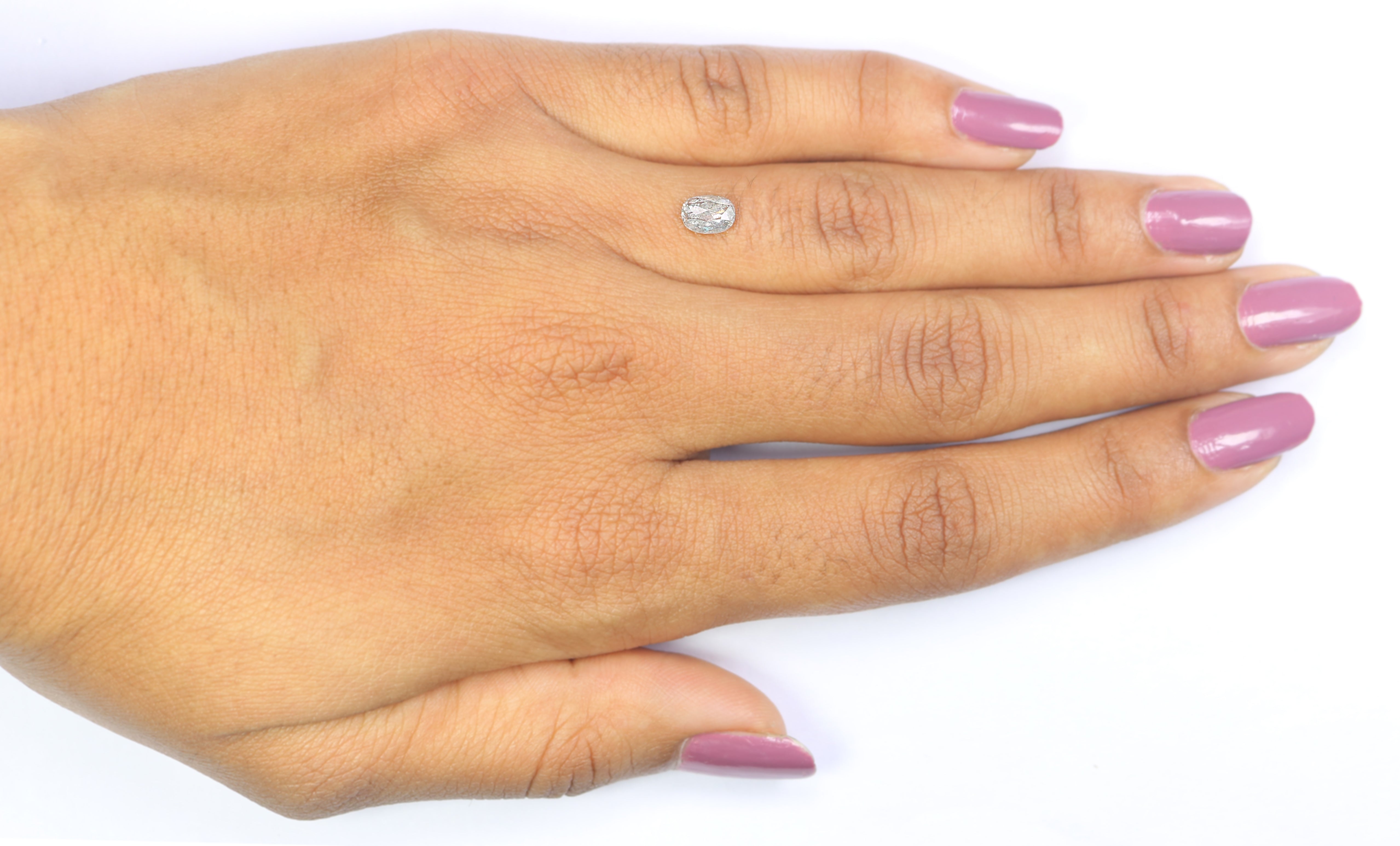 0.66 Ct Natural Loose Oval Shape Diamond Grey Color Oval Cut Diamond 6.00 MM Natural Loose Grey Color Diamond Oval Rose Cut Diamond LQ134