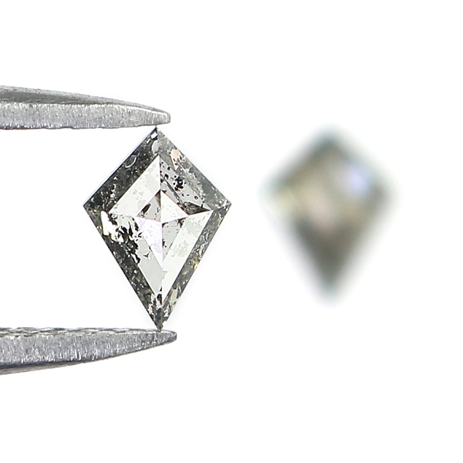 0.50 CT Natural Loose Kite Cut Pair Diamond Salt And Pepper Kite Shape Diamond 5.50 MM Natural Black Grey Color Kite Rose Cut Diamond LQ2881