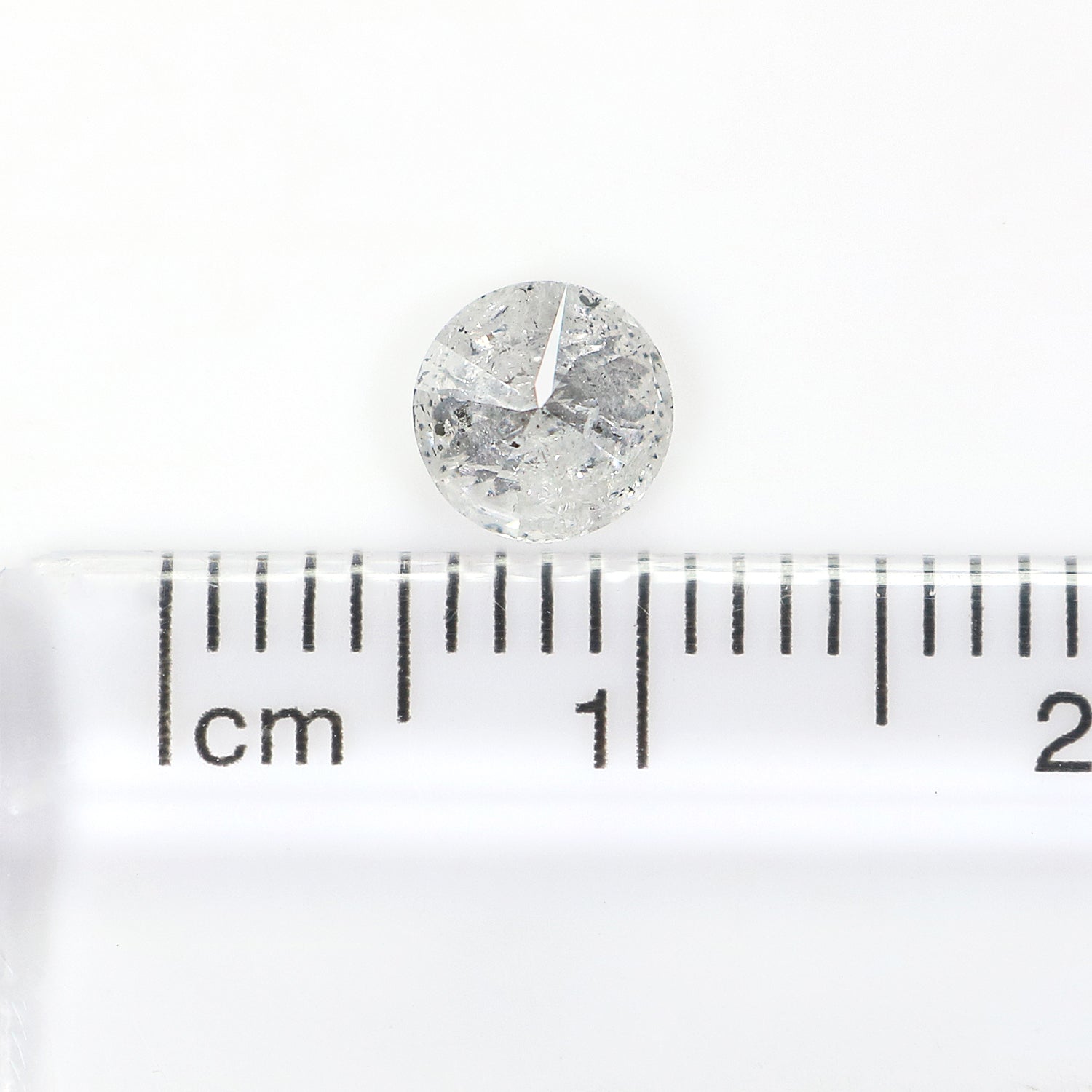 0.70 CT Natural Loose Round Shape Diamond Salt And Pepper Round Diamond 5.45 MM Natural Black Gray Color Round Brilliant Cut Diamond L3463